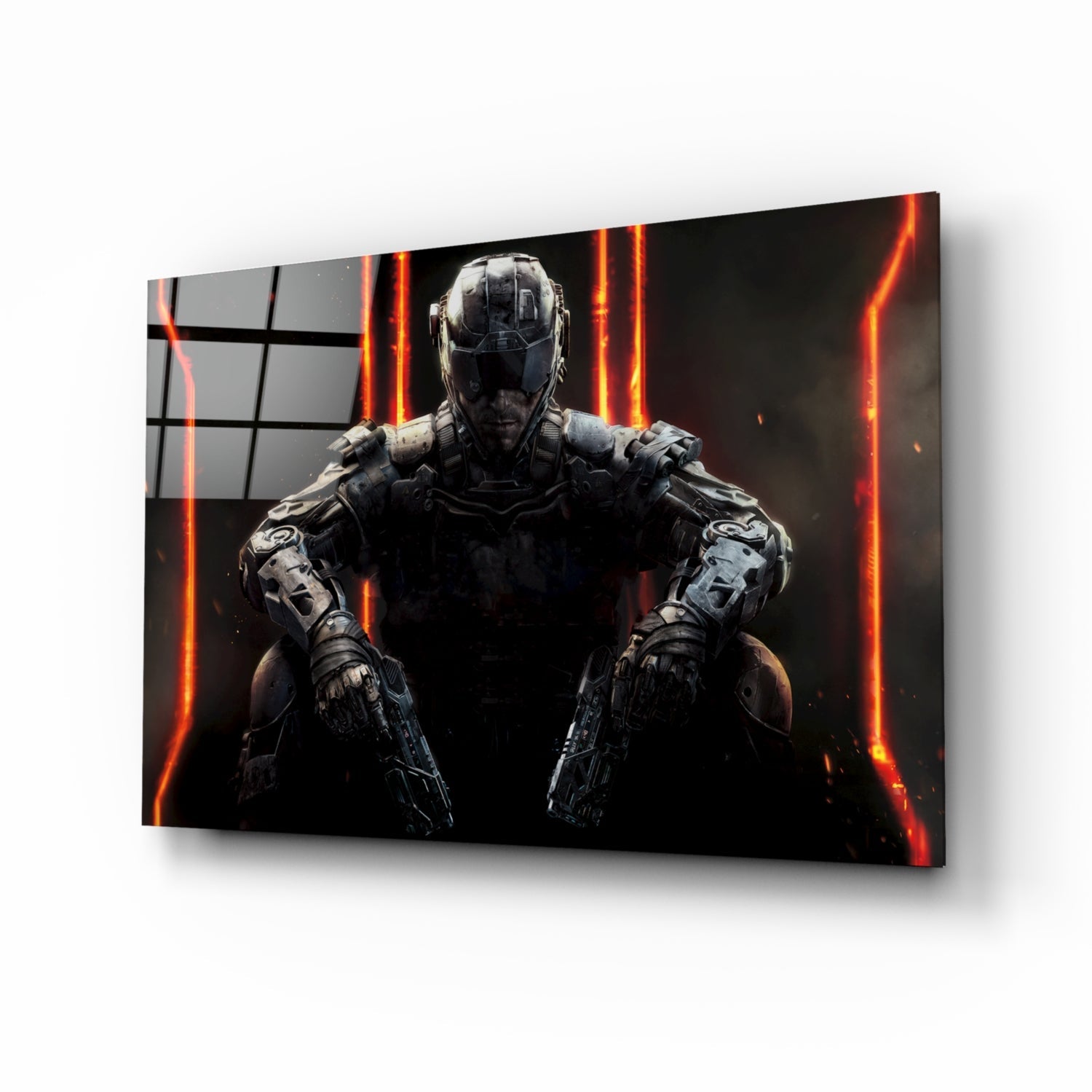 Tactical Soldier Squad Glass Wall Art