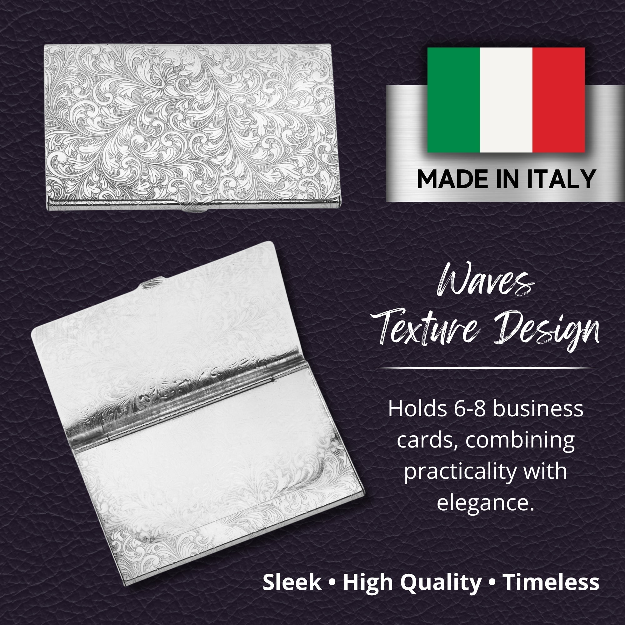 Z.SAMUEL Luxury Sterling Silver 925 Business Card Holder Italy for Men and Women - Overture Gifts