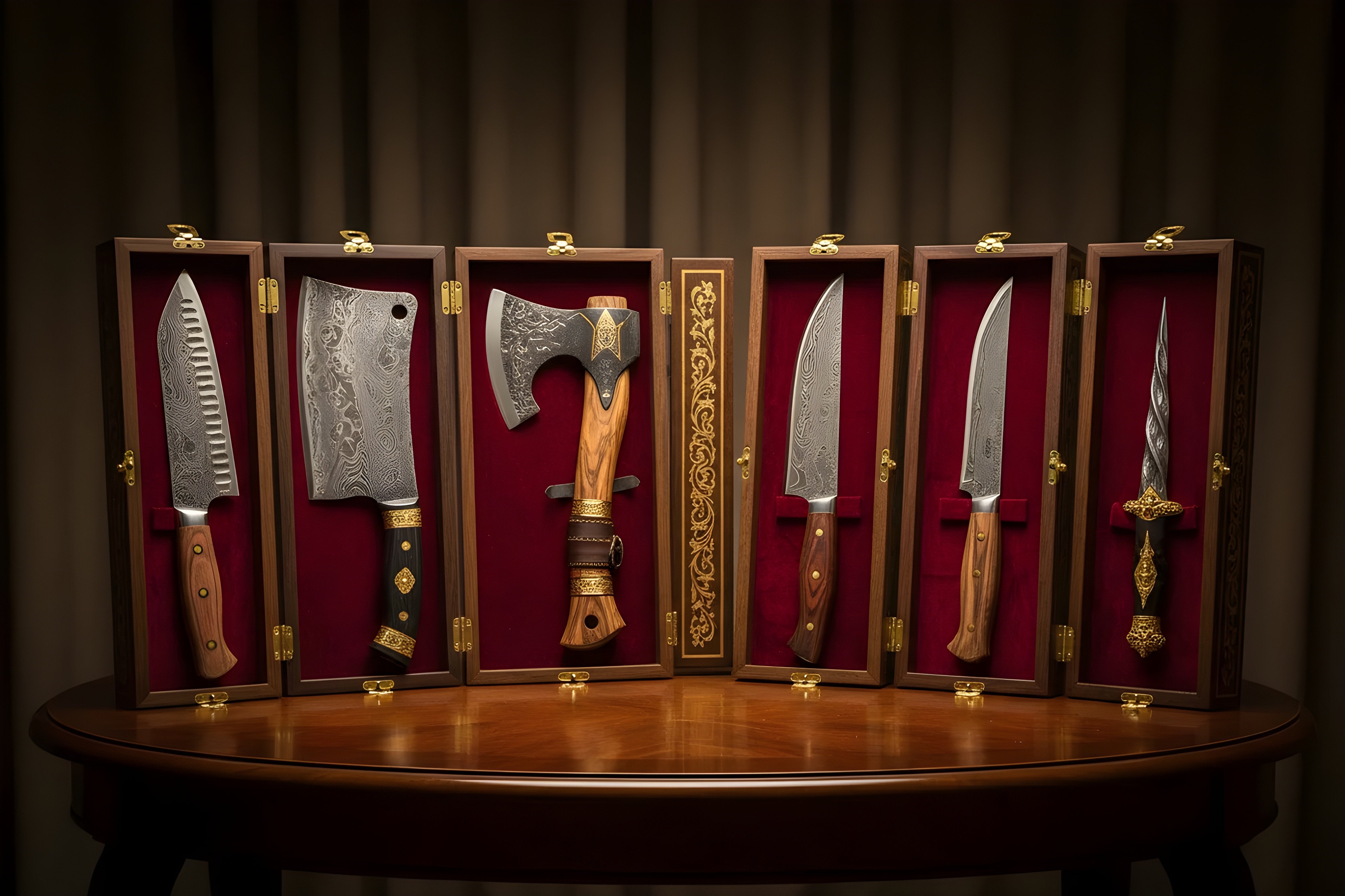Museum Gallery Damascus Knife Collection