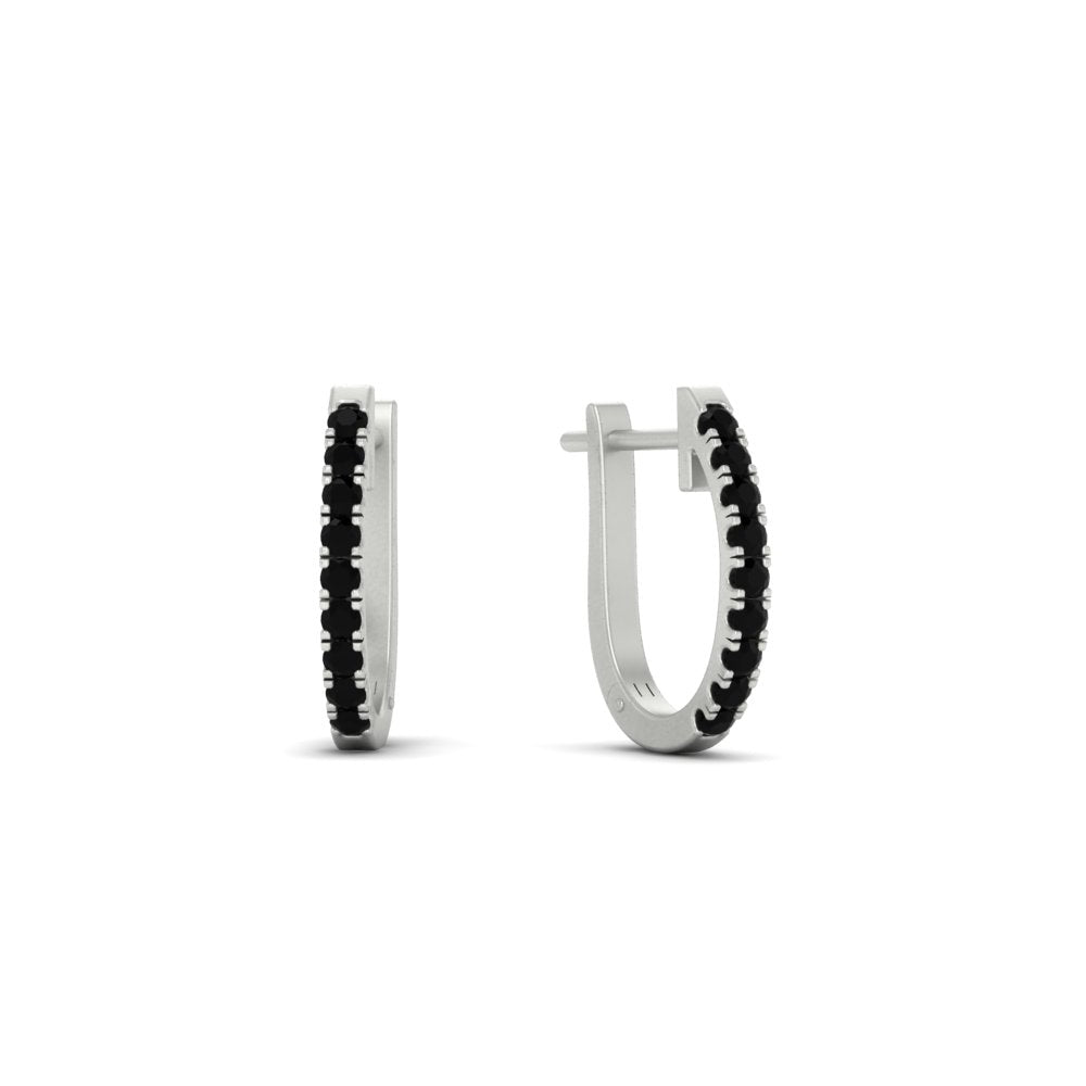 Round Cut 0.25 Ct Diamond Hoop Earrings