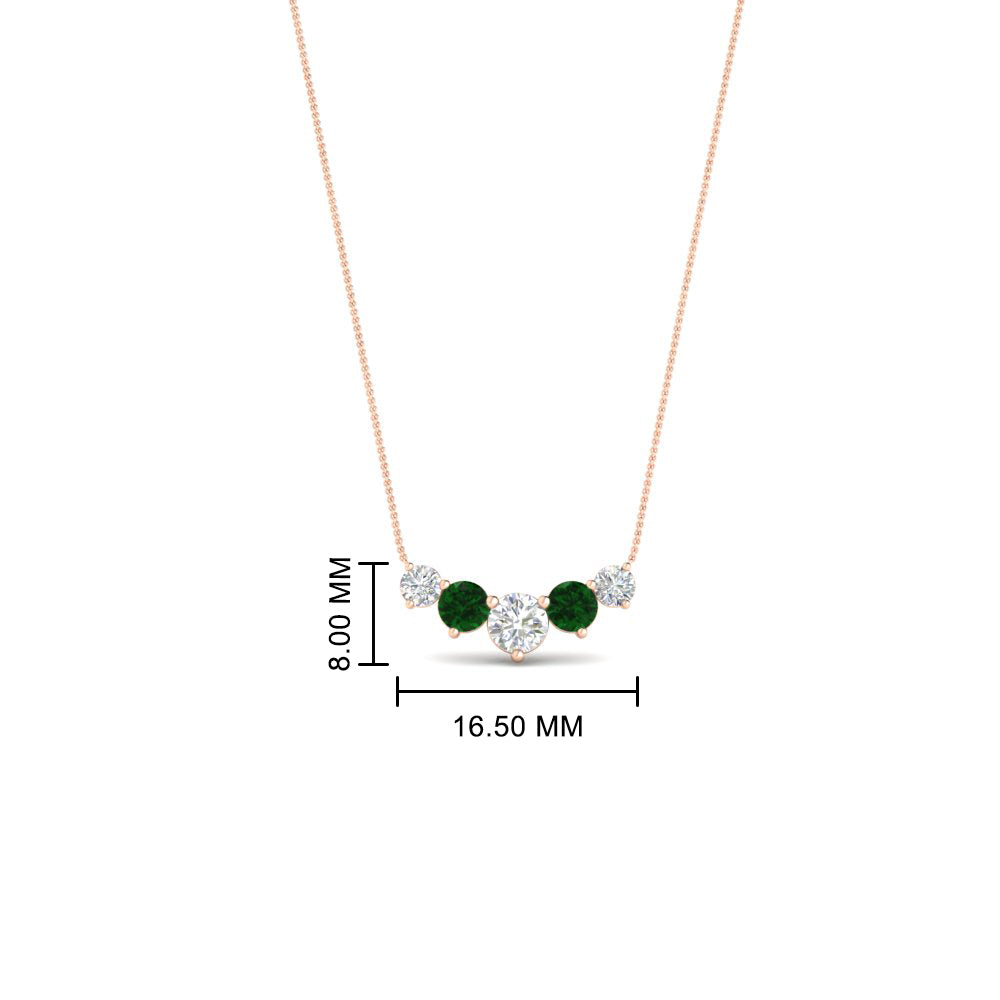 0.75 Carat Graduating Round Diamond Pendant