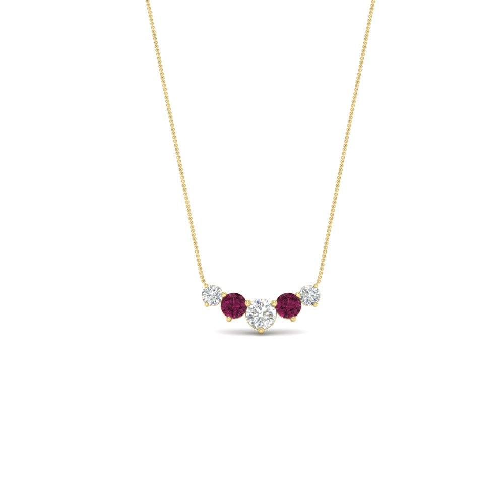 0.75 Carat Graduating Round Diamond Pendant