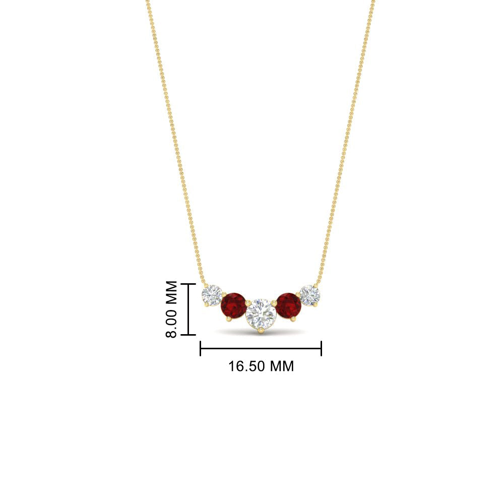 0.75 Carat Graduating Round Diamond Pendant