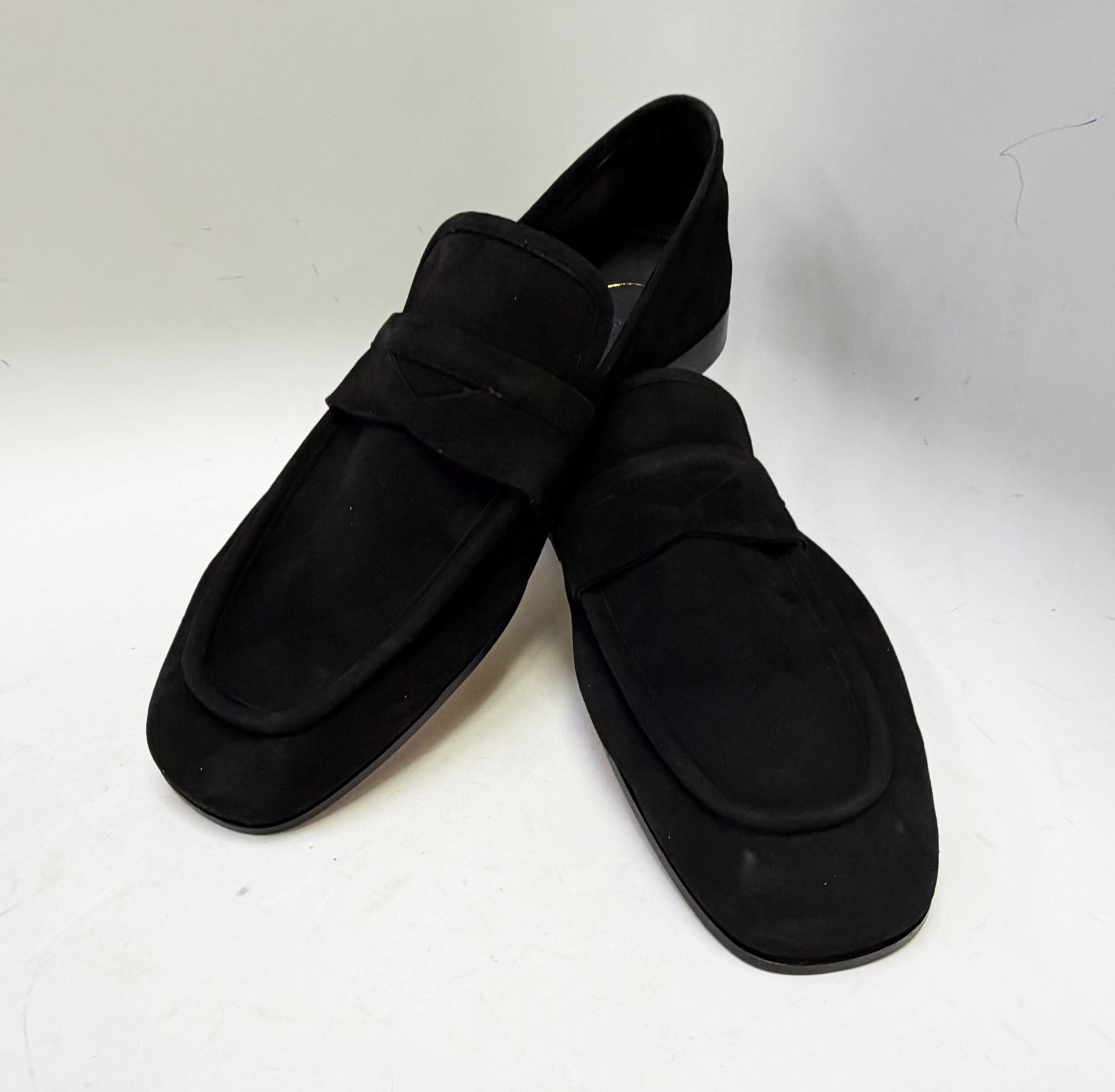 C Collection Suede Penny Loafer - Black