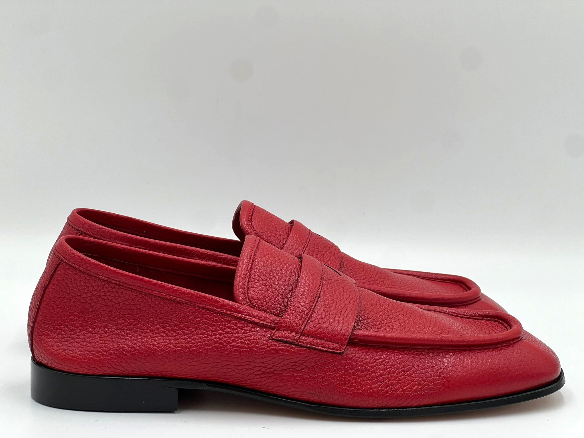 C Collection Deerskin Penny Loafer - Red