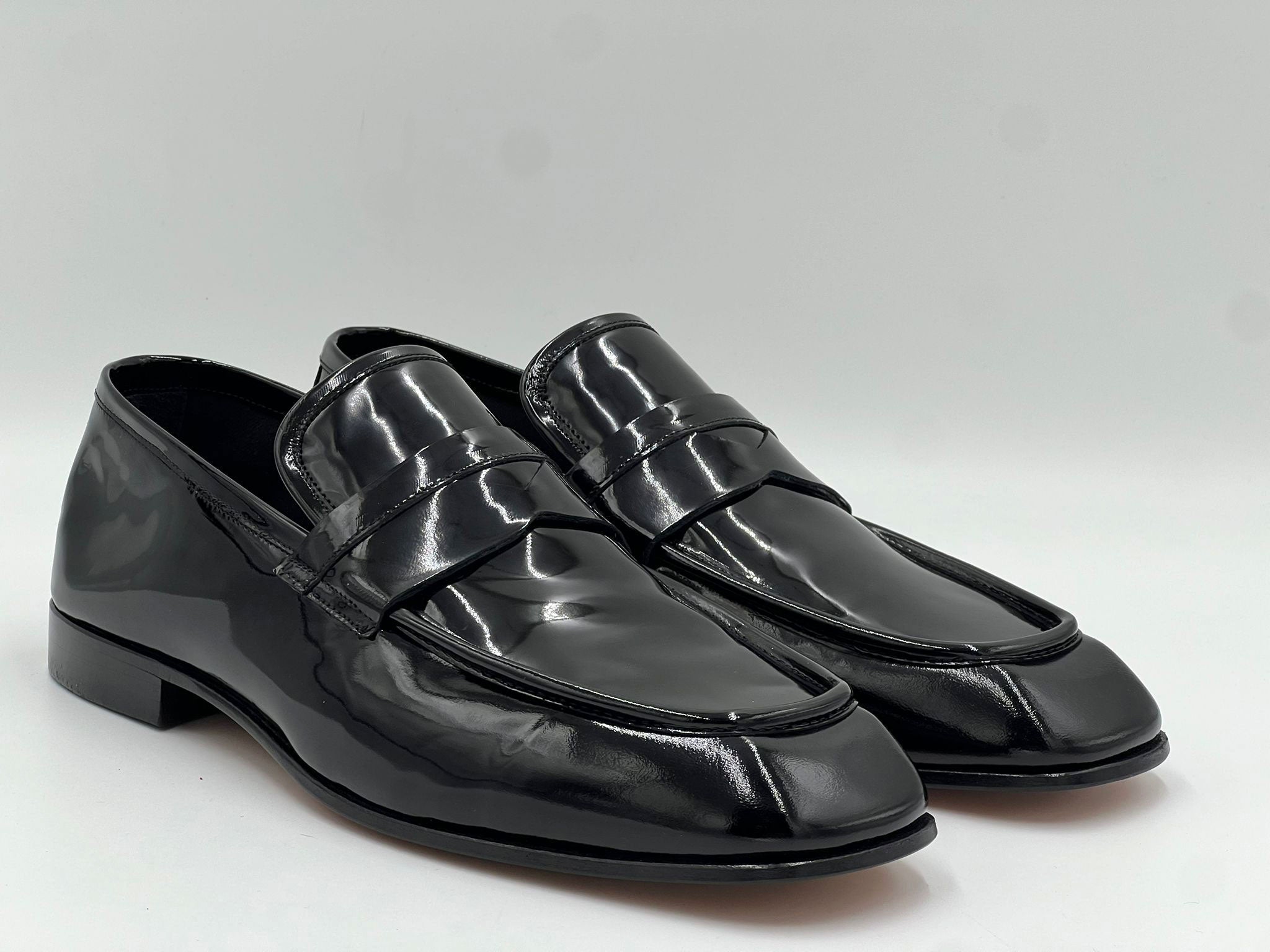 C Collection Patent Leather Penny Loafer - Black
