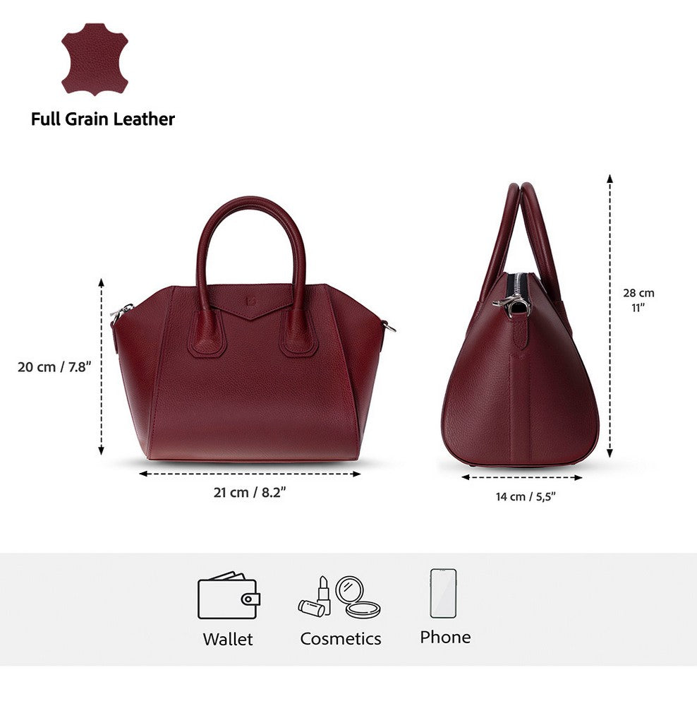 Lorenza Small Women’s Leather Bag – Genuine Leather Handbag for Everyday Elegance | Minimal & Handcrafted