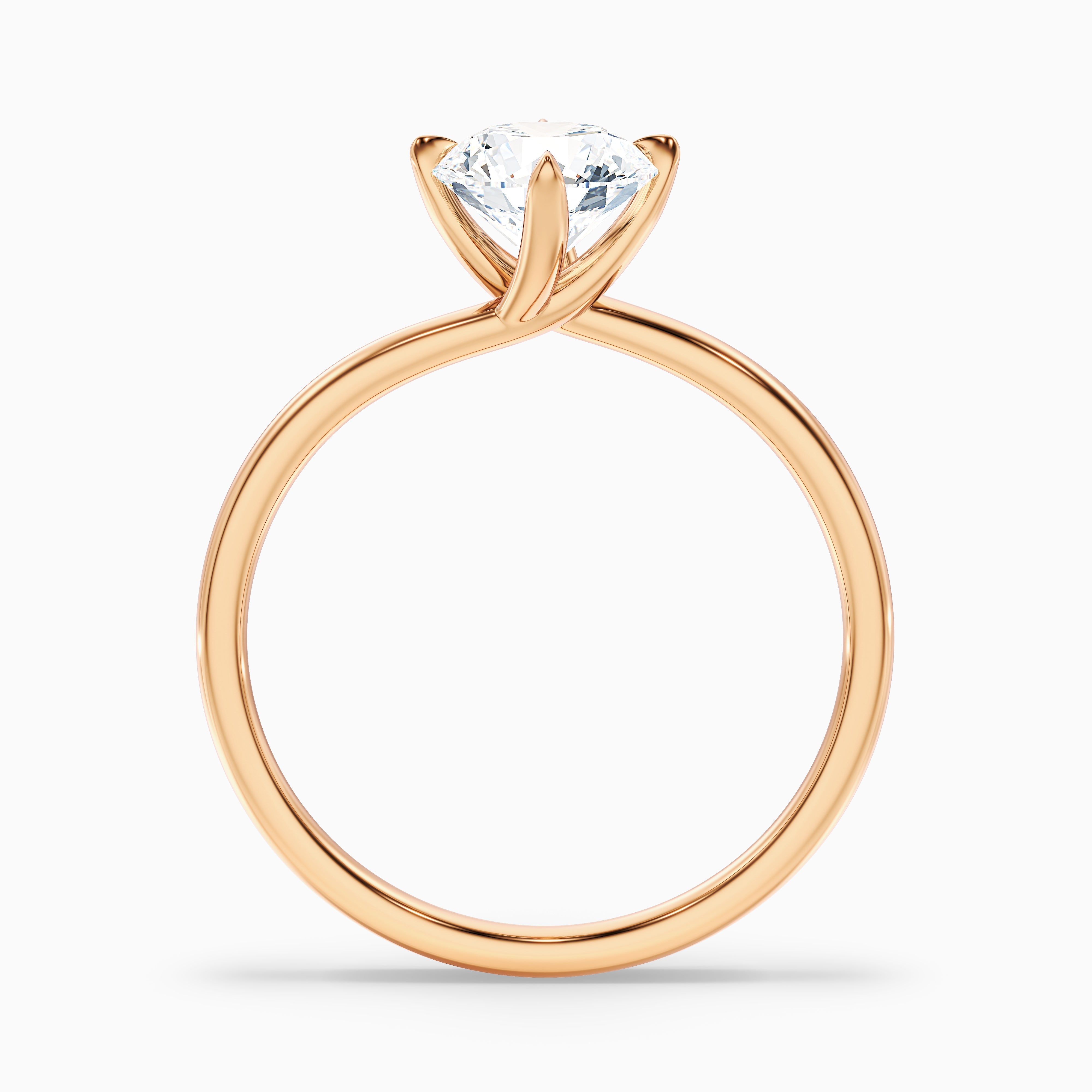 Alia 2.5 Carat Round Solitaire Lab Grown Engagement Ring in 10k White Gold
