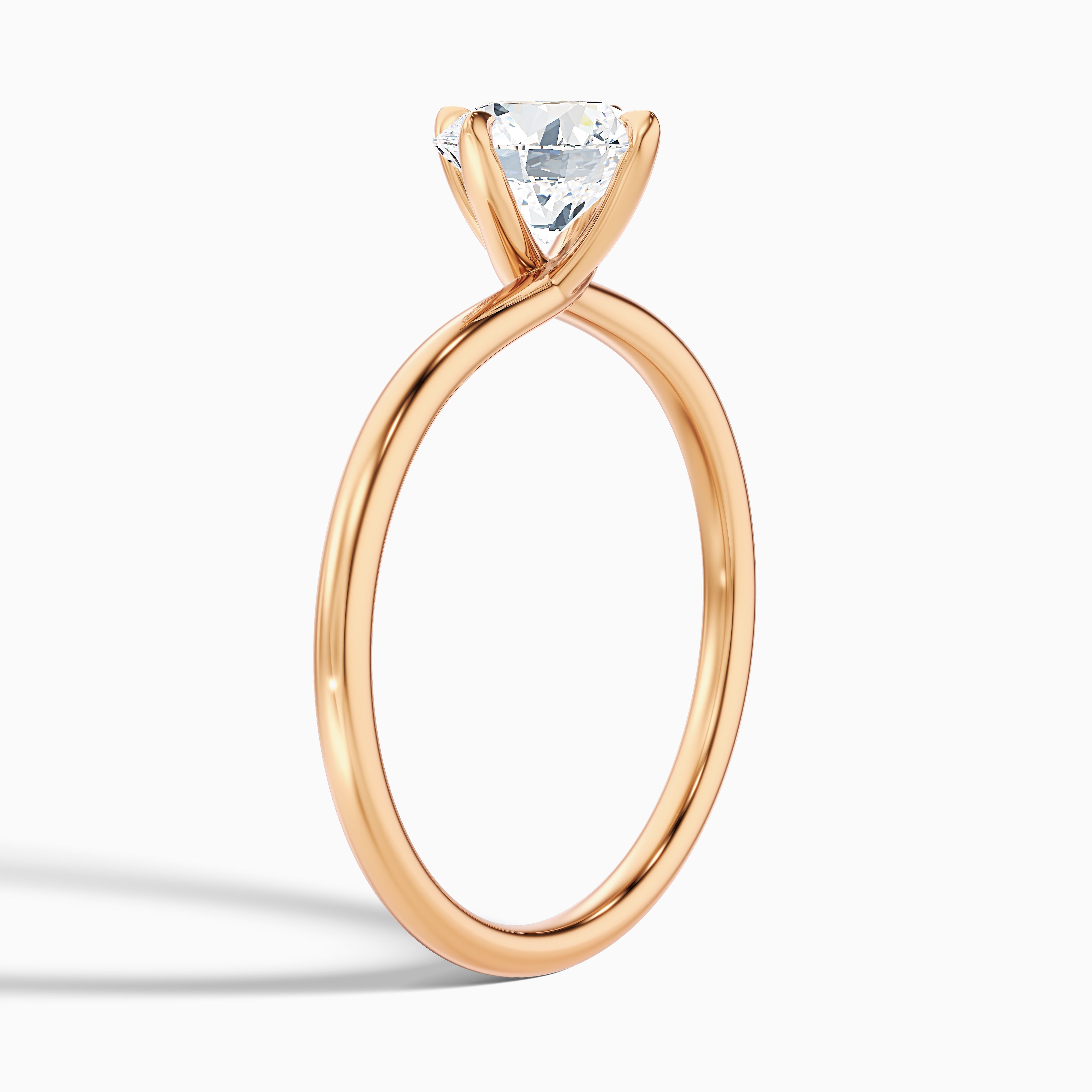 Alia 1 Carat Round Solitaire Lab Grown Engagement Ring in 14k Yellow Gold