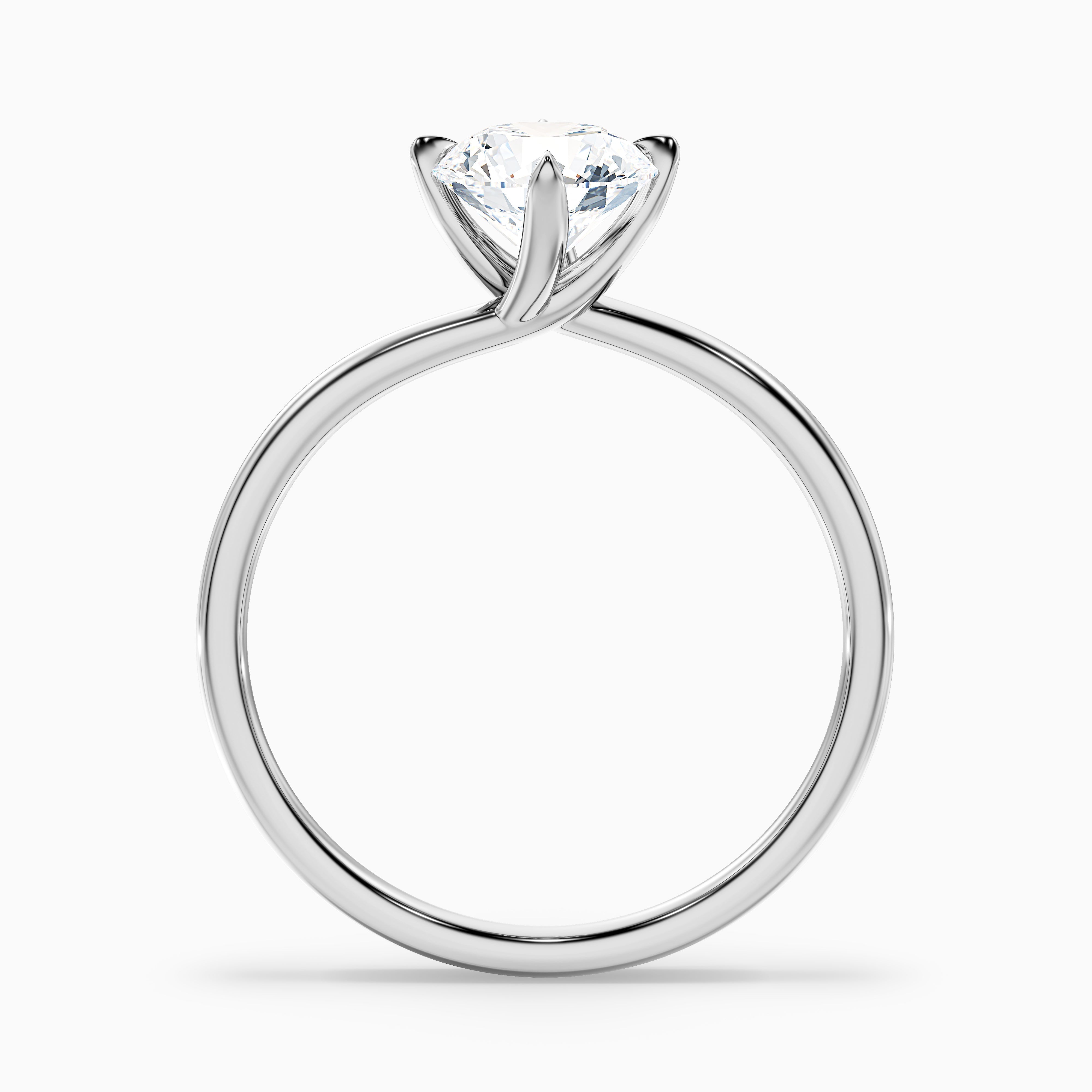 Alia 1.5 Carat Round Solitaire Lab Grown Engagement Ring in Platinum