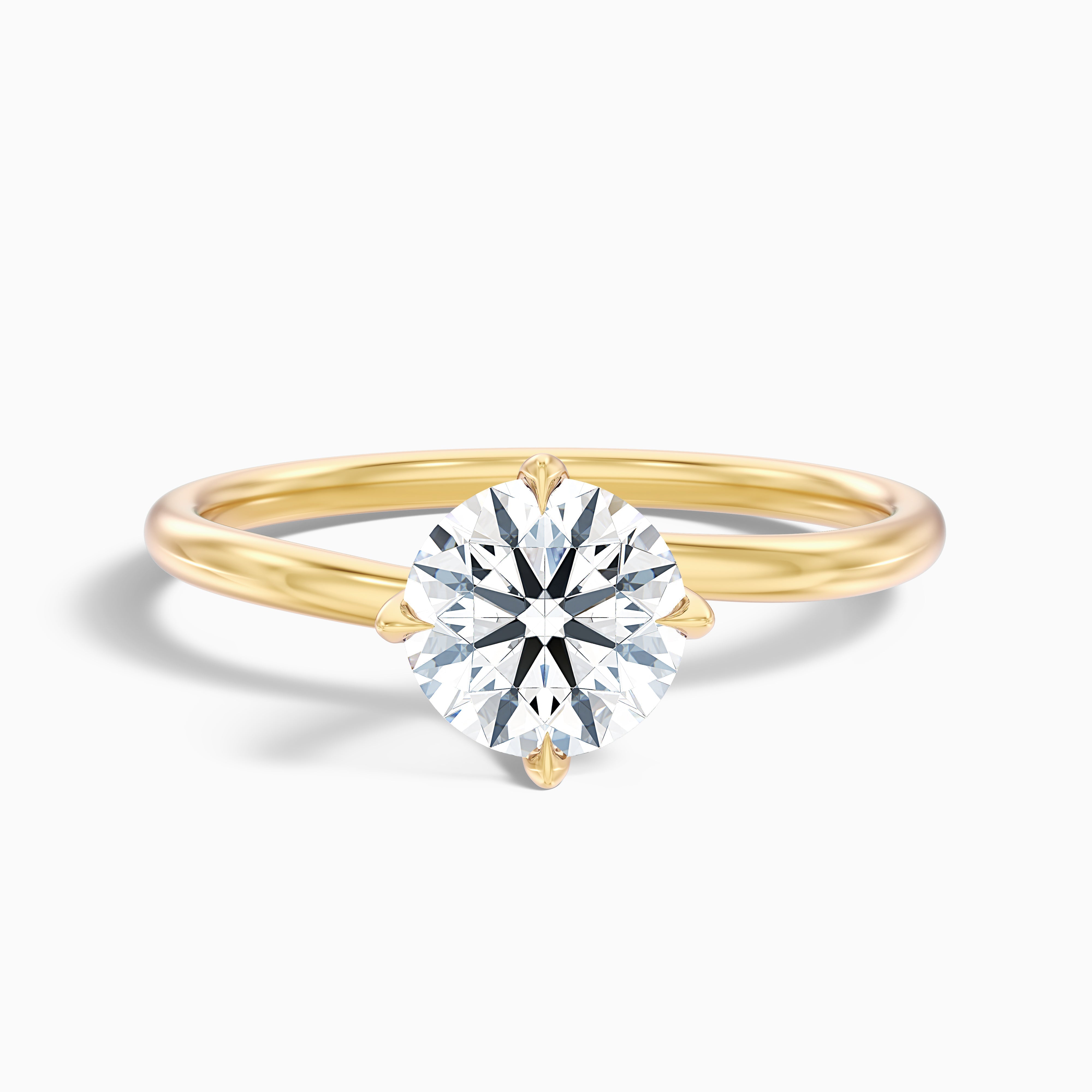 Alia 1.5 Carat Round Solitaire Lab Grown Engagement Ring in 14k Rose Gold