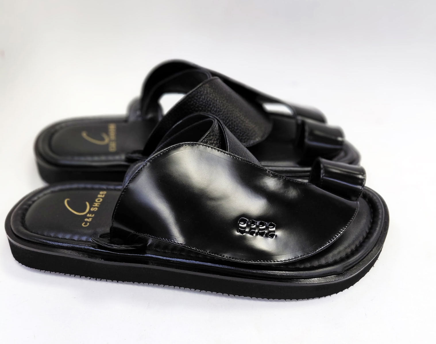 C Collection Calfskin Sandal - Black