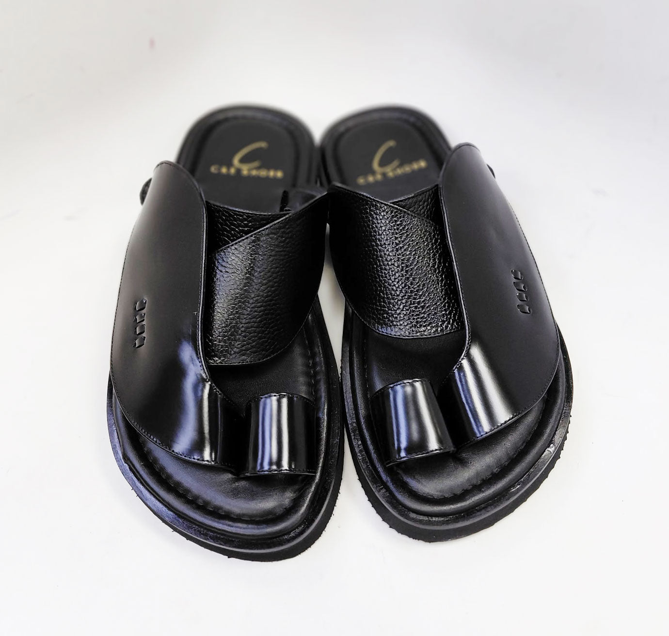 C Collection Calfskin Sandal - Black