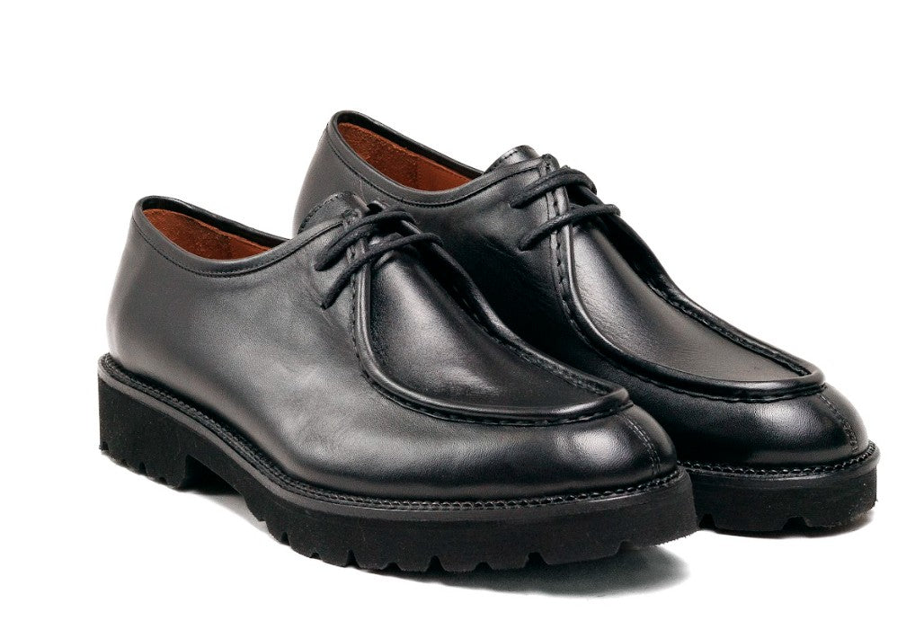 C Collection Calfskin Lace Up Shoe - Black