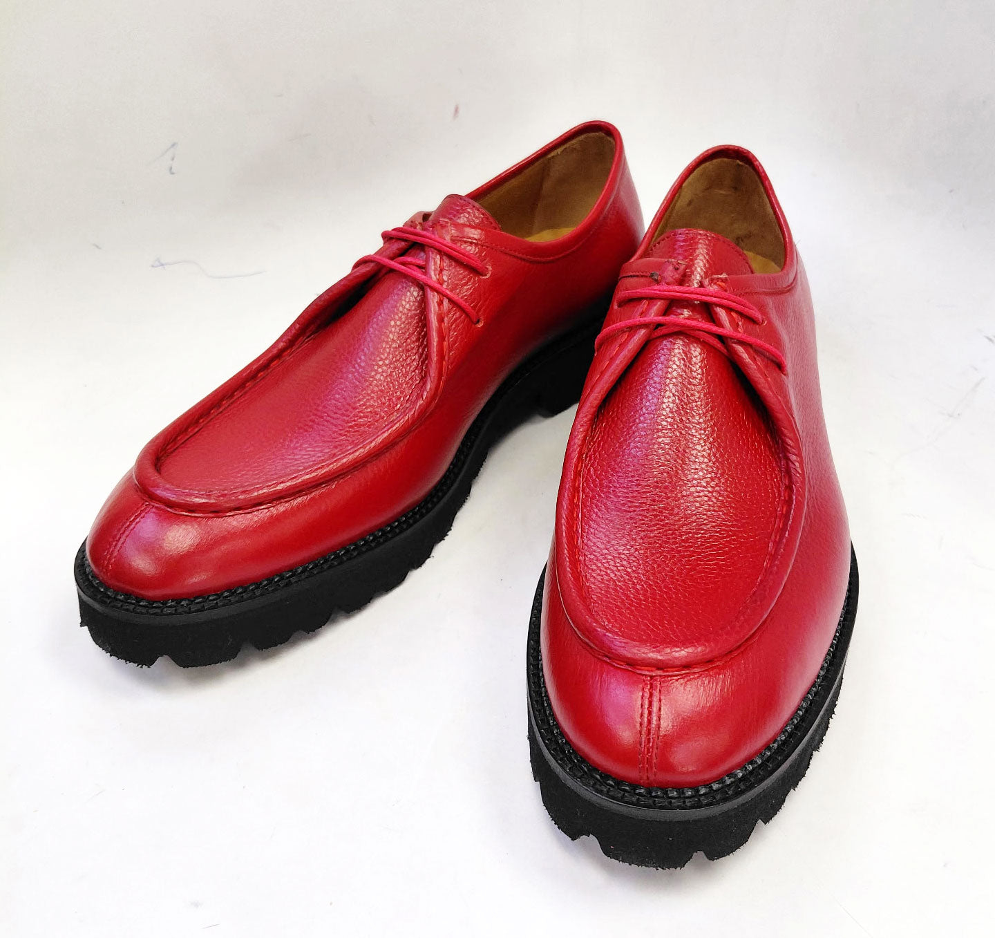 C Collection Calfskin Lace Up Shoe - Red