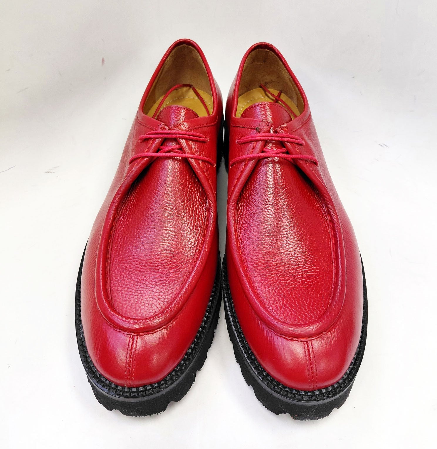 C Collection Calfskin Lace Up Shoe - Red