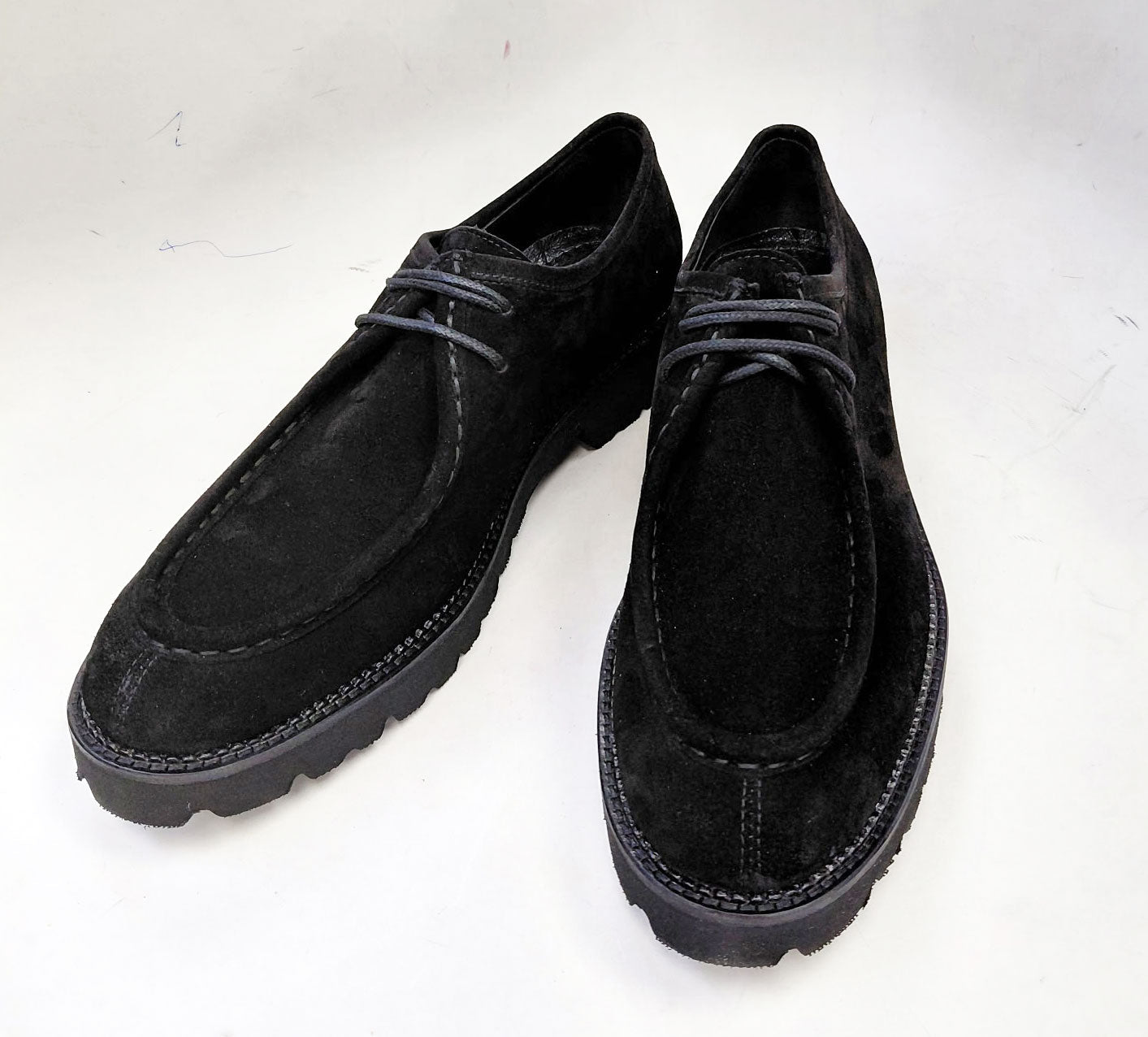 C Collection Suede Lace Up Shoe - Black