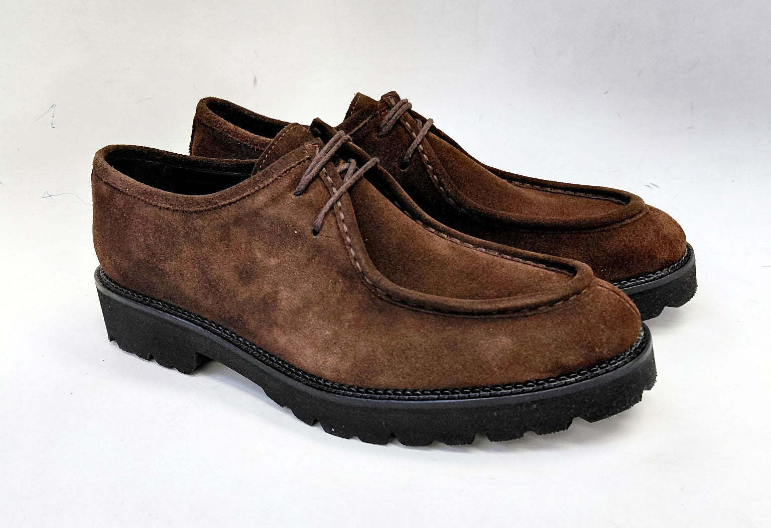 C Collection Suede Lace Up Shoe - Brown