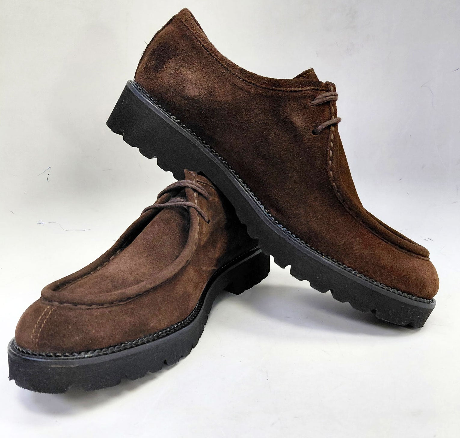 C Collection Suede Lace Up Shoe - Brown