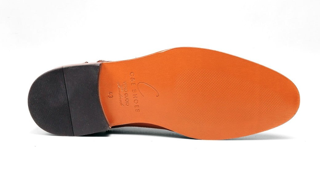C Collection Calfskin Oxford - Cognac