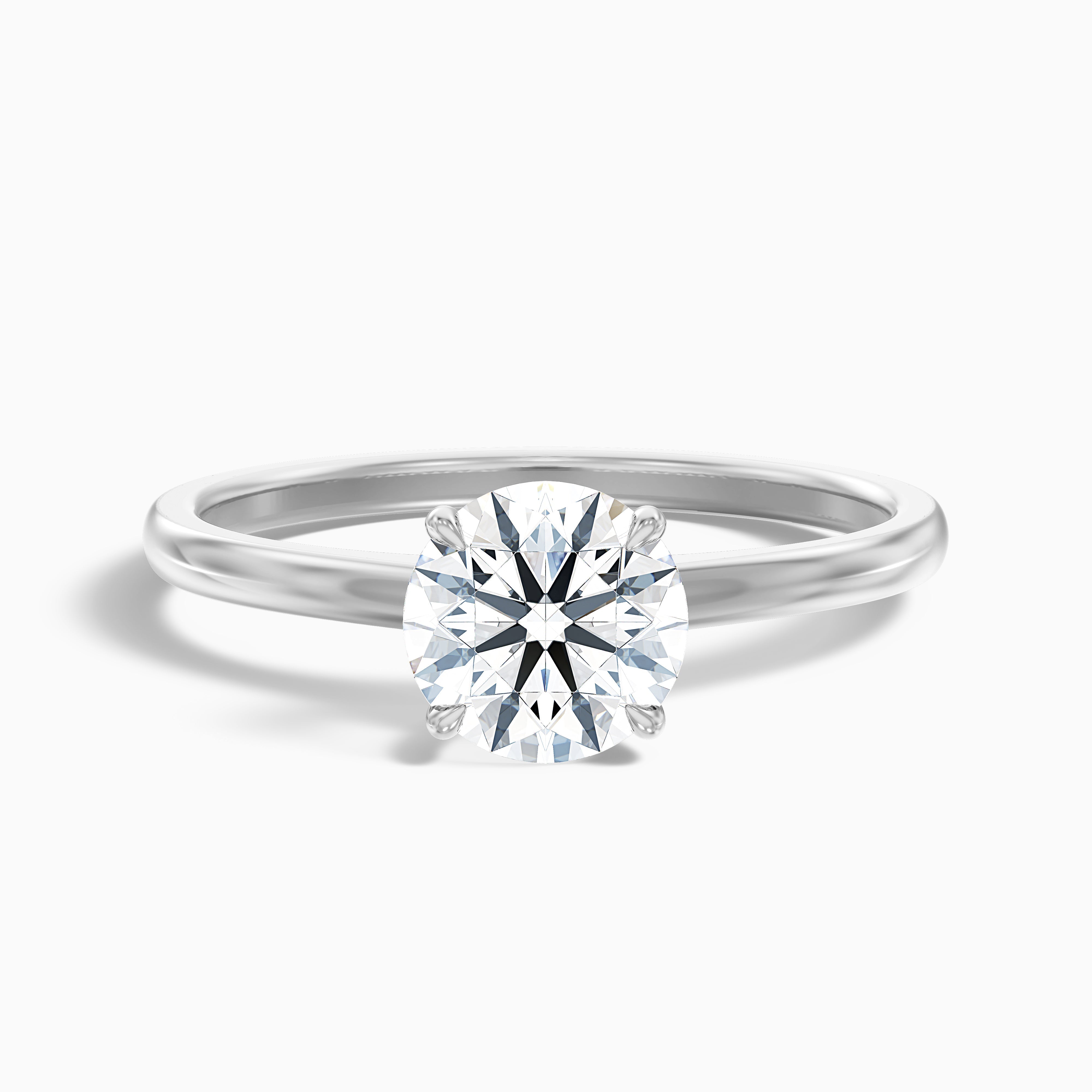 Ada 5 Carat Round Solitaire Lab Grown Engagement Ring in 18k Yellow Gold