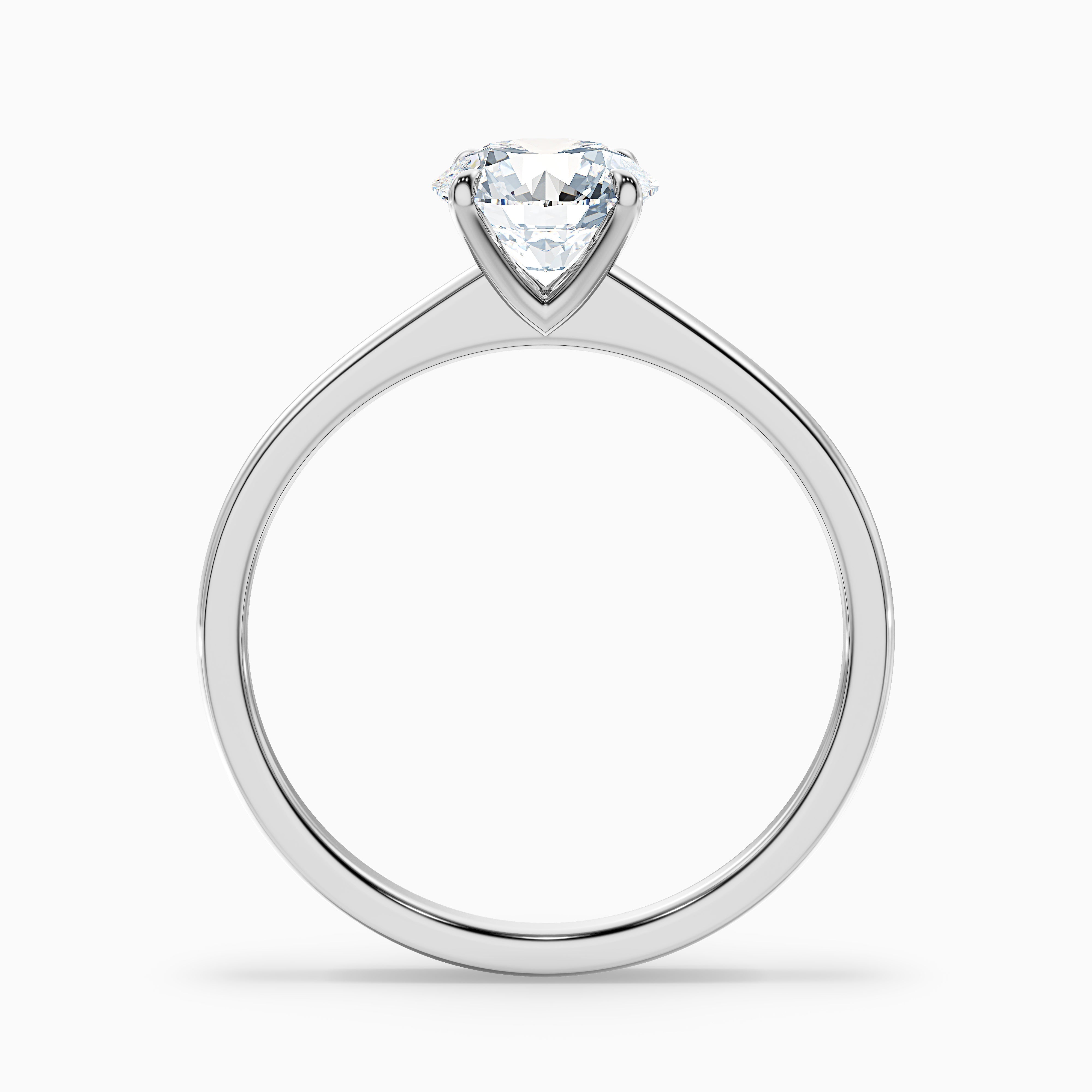 Ada 4 Carat Round Solitaire Lab Grown Engagement Ring in 18k Rose Gold