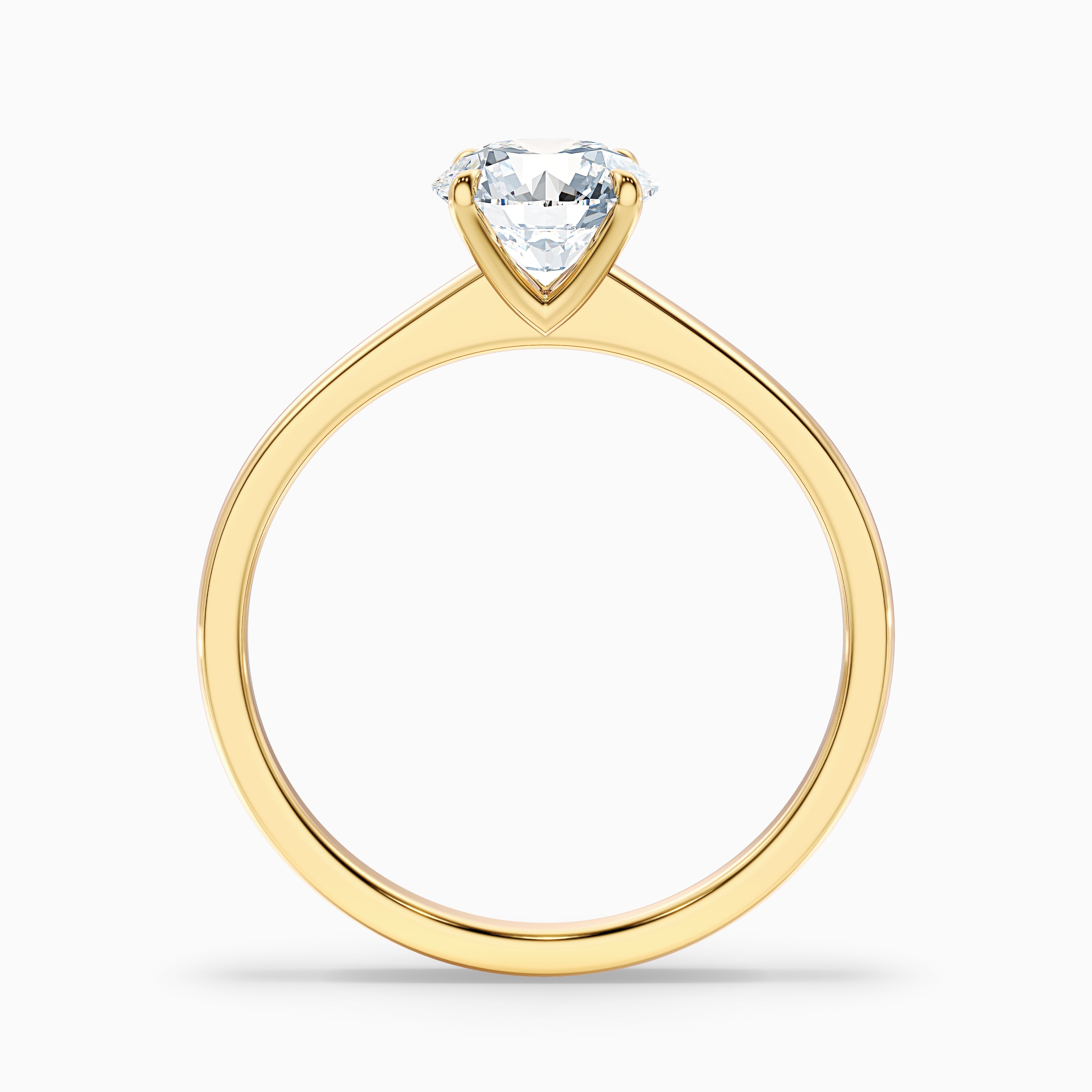 Ada 2.5 Carat Round Solitaire Lab Grown Engagement Ring in 18k Rose Gold