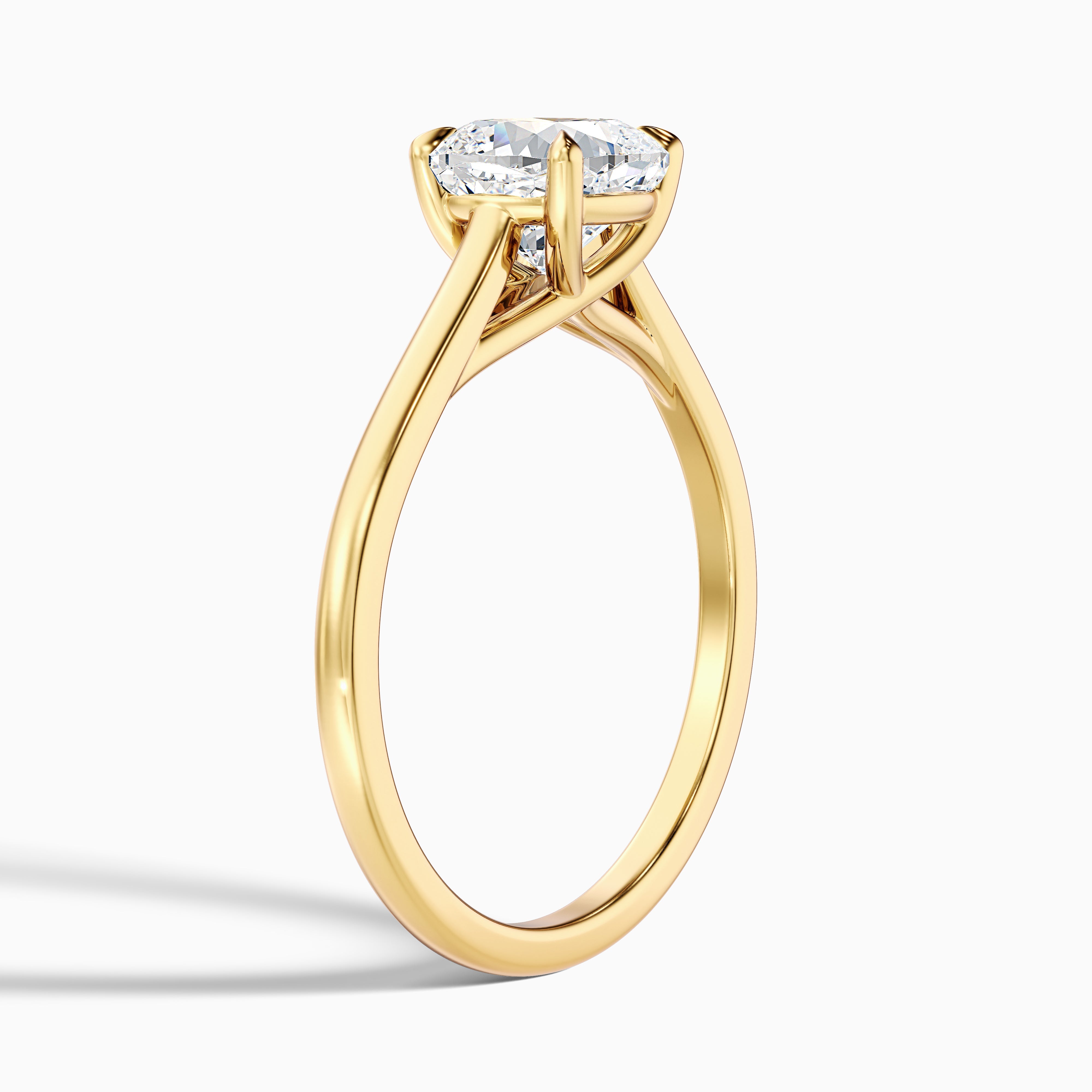 Joy 4 Carat Cushion Cut Solitaire Lab Grown Engagement Ring in 18k Rose Gold