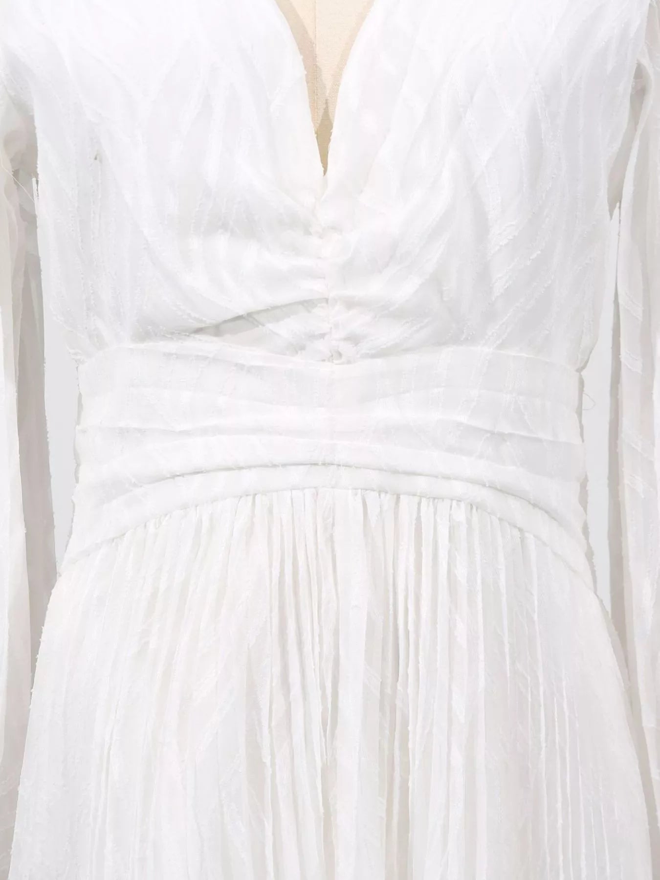V-Neck Long Sleeve Maxi Dress