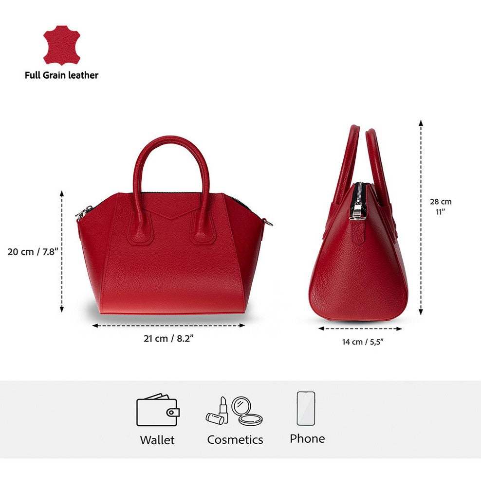 Lorenza Small Women’s Leather Bag – Genuine Leather Handbag for Everyday Elegance | Minimal & Handcrafted