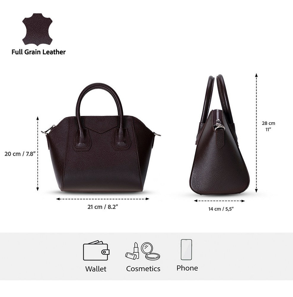 Lorenza Small Women’s Leather Bag – Genuine Leather Handbag for Everyday Elegance | Minimal & Handcrafted