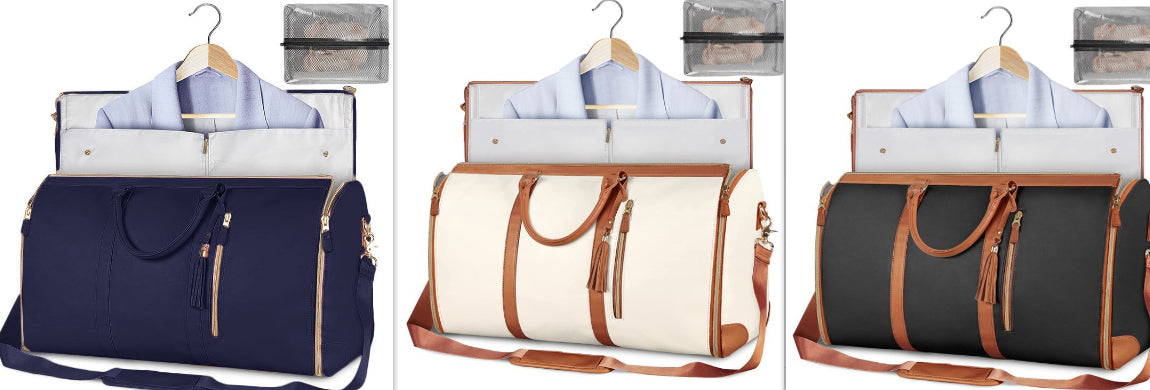Women's Large Capacity Travel Duffle and Garment Bag Handbag