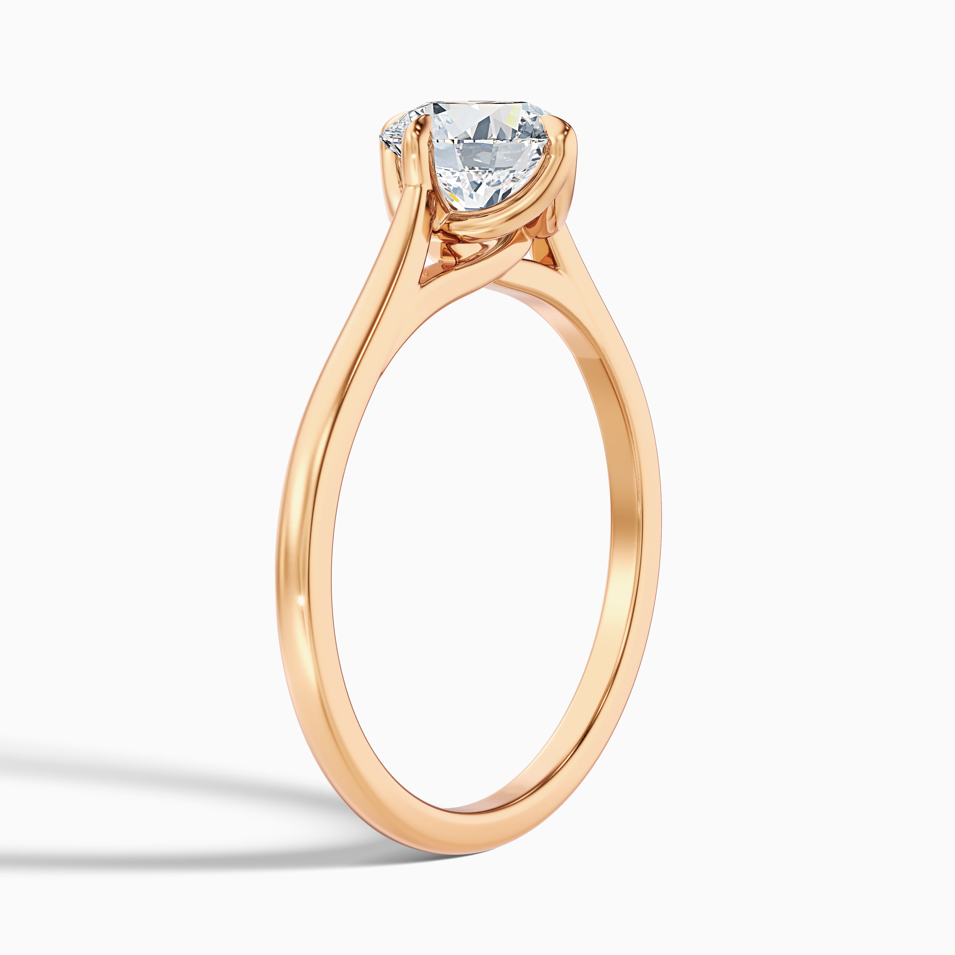 Asta 5 Carat Round Cut Solitaire Moissanite Diamond Ring in Platinum