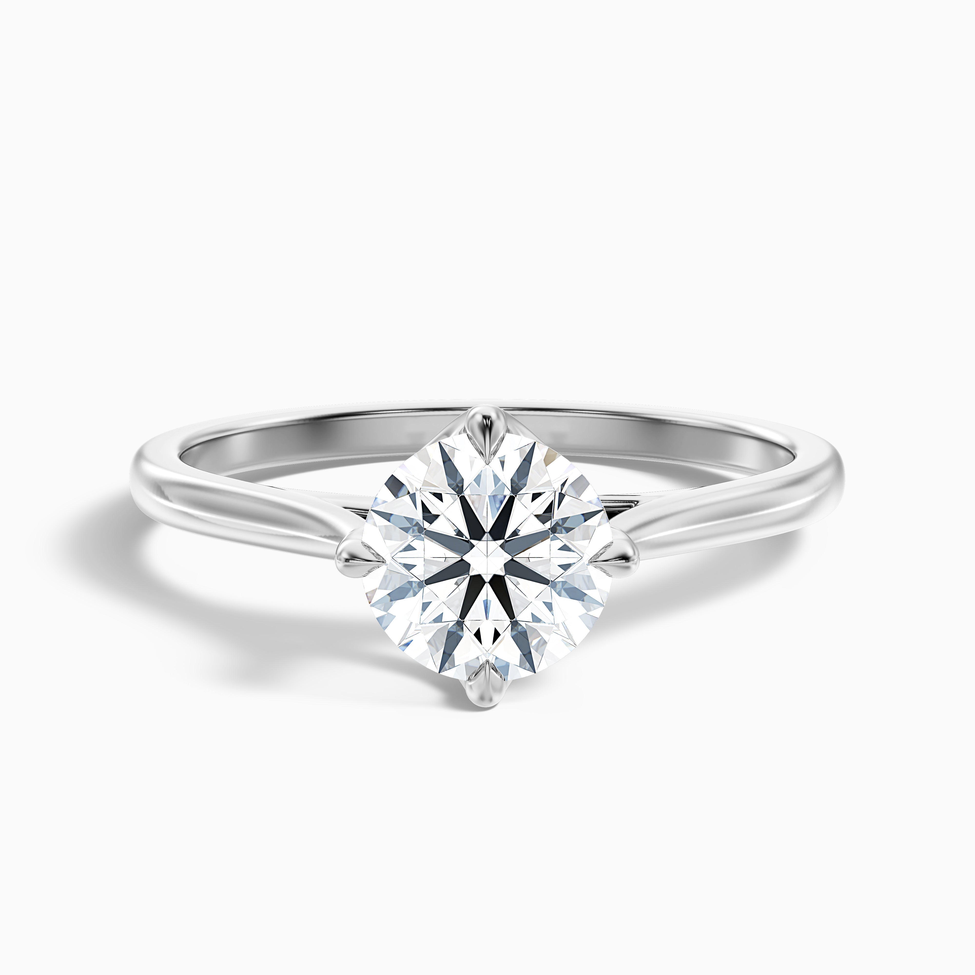 Asta 5.5 Carat Round Cut Solitaire Moissanite Diamond Ring in 14k Rose Gold