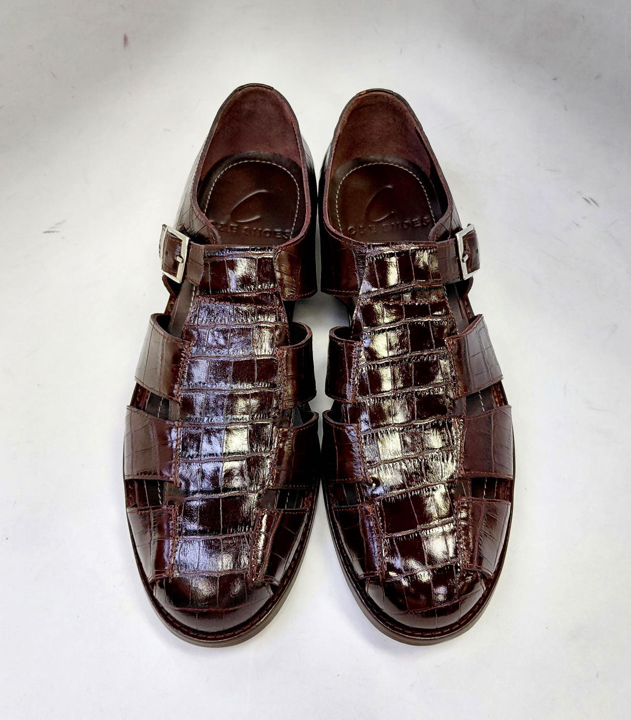 C Collection Crocodile Sandal - Brown