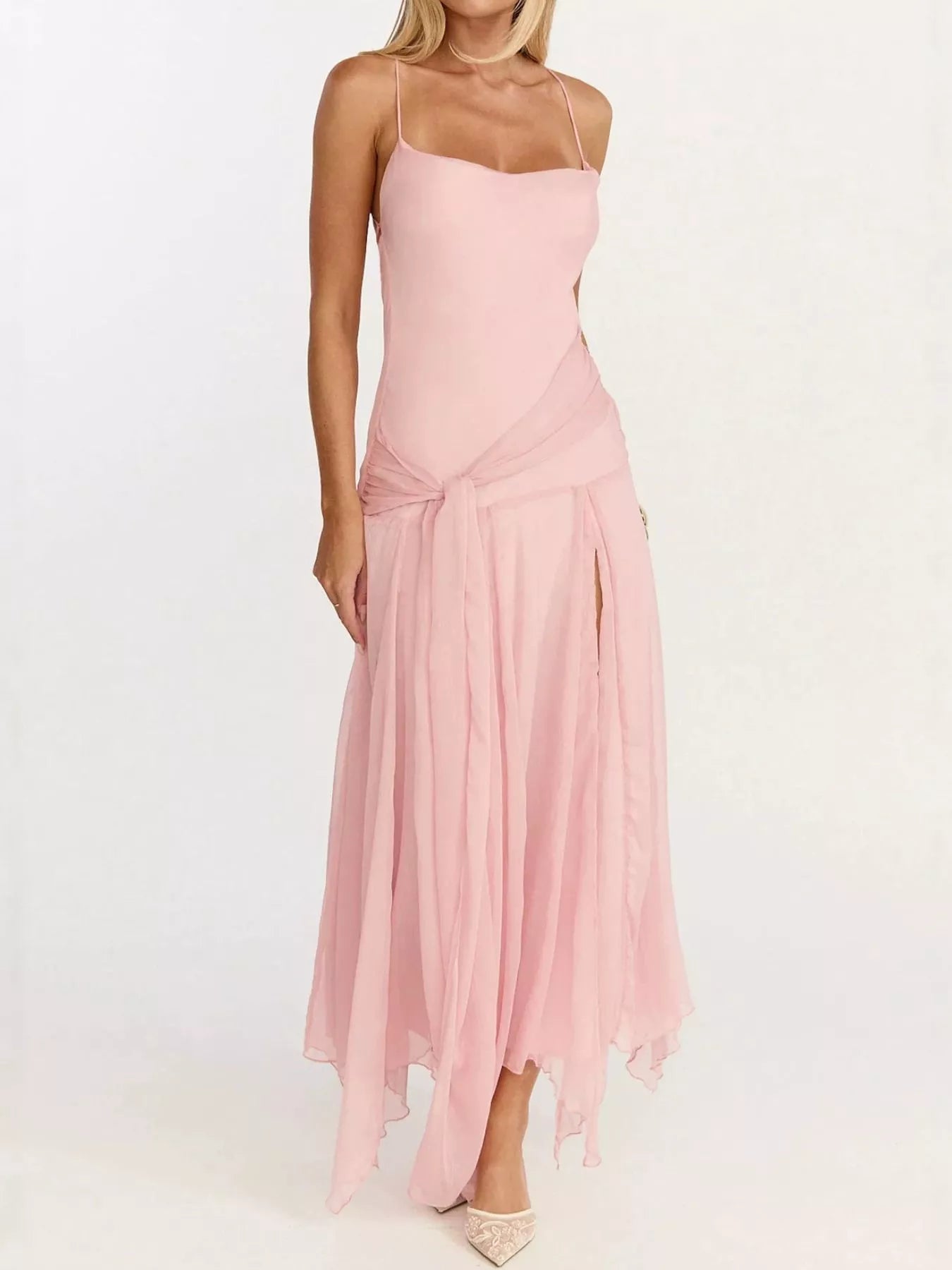 Slit Spaghetti Strap Dress