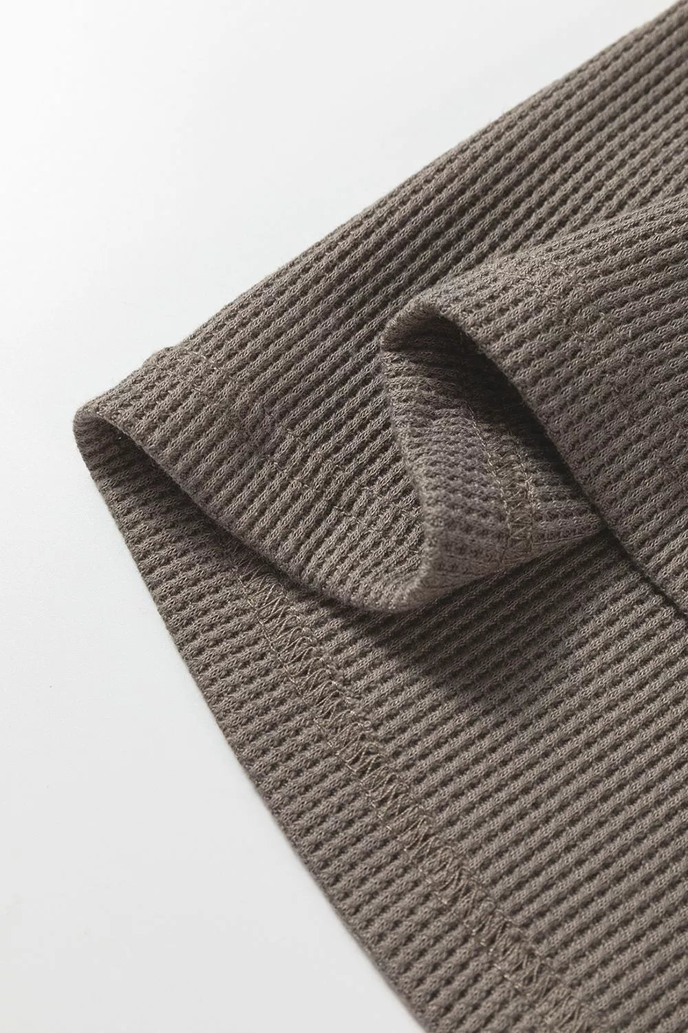Waffle Knit Shirt Tunic Dress