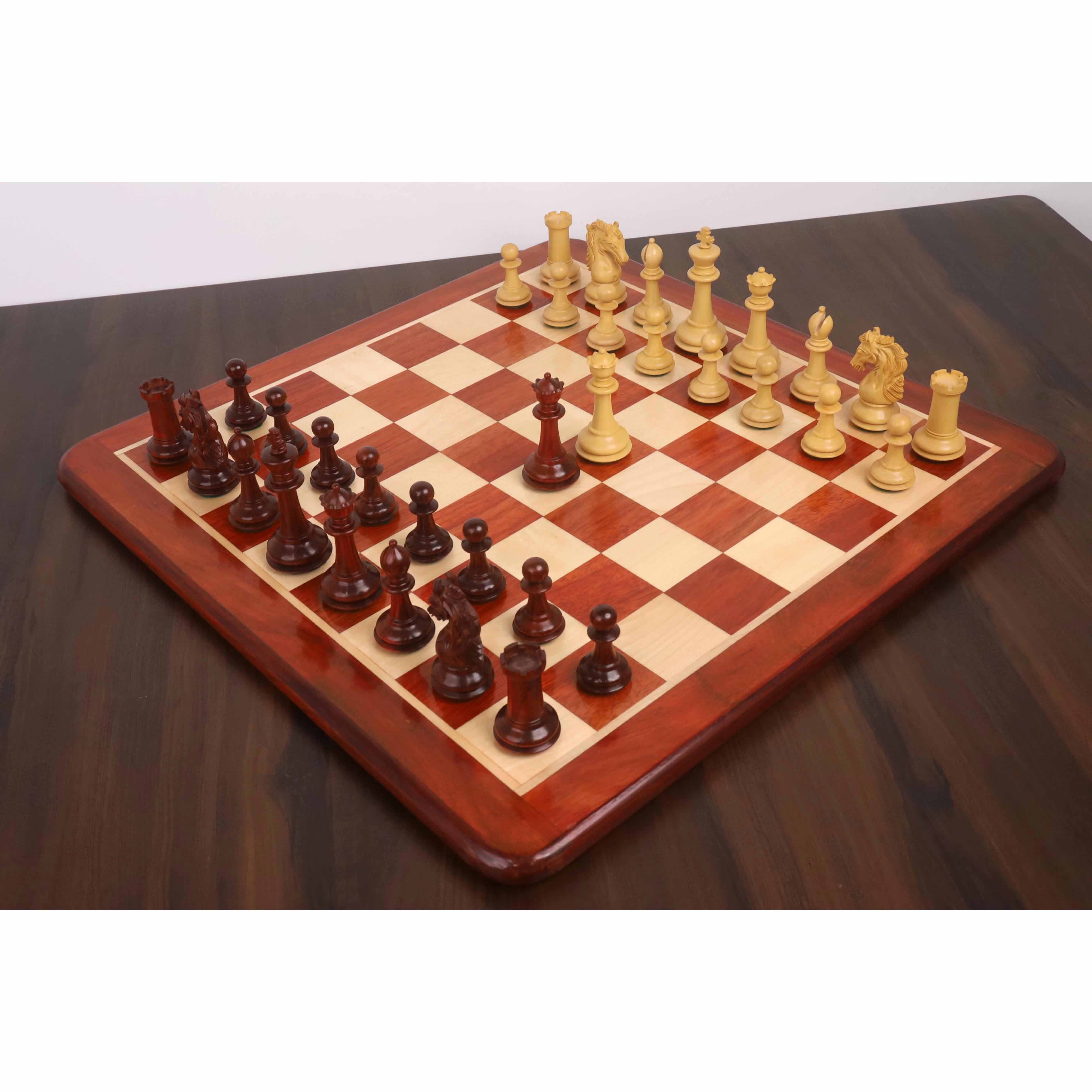 3.9" Heritage Series Staunton Chess set- Chess Pieces Only- Bud Rosewood & Boxwood