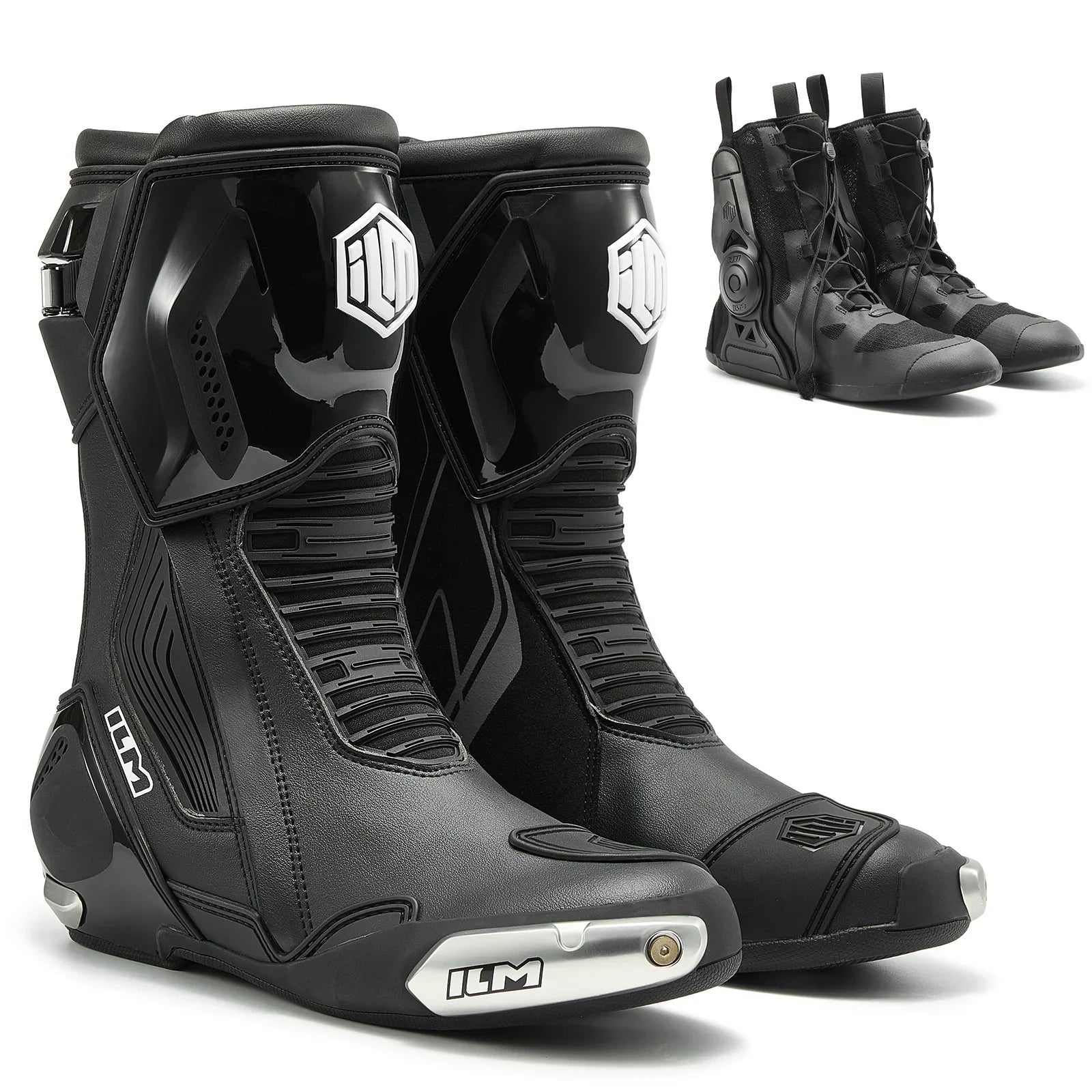 ILM Motorcycle Racing Boots Enhanced Ventilation Anti Slip Street Riding Sport Footwear CE Protective Gear Model BRC1