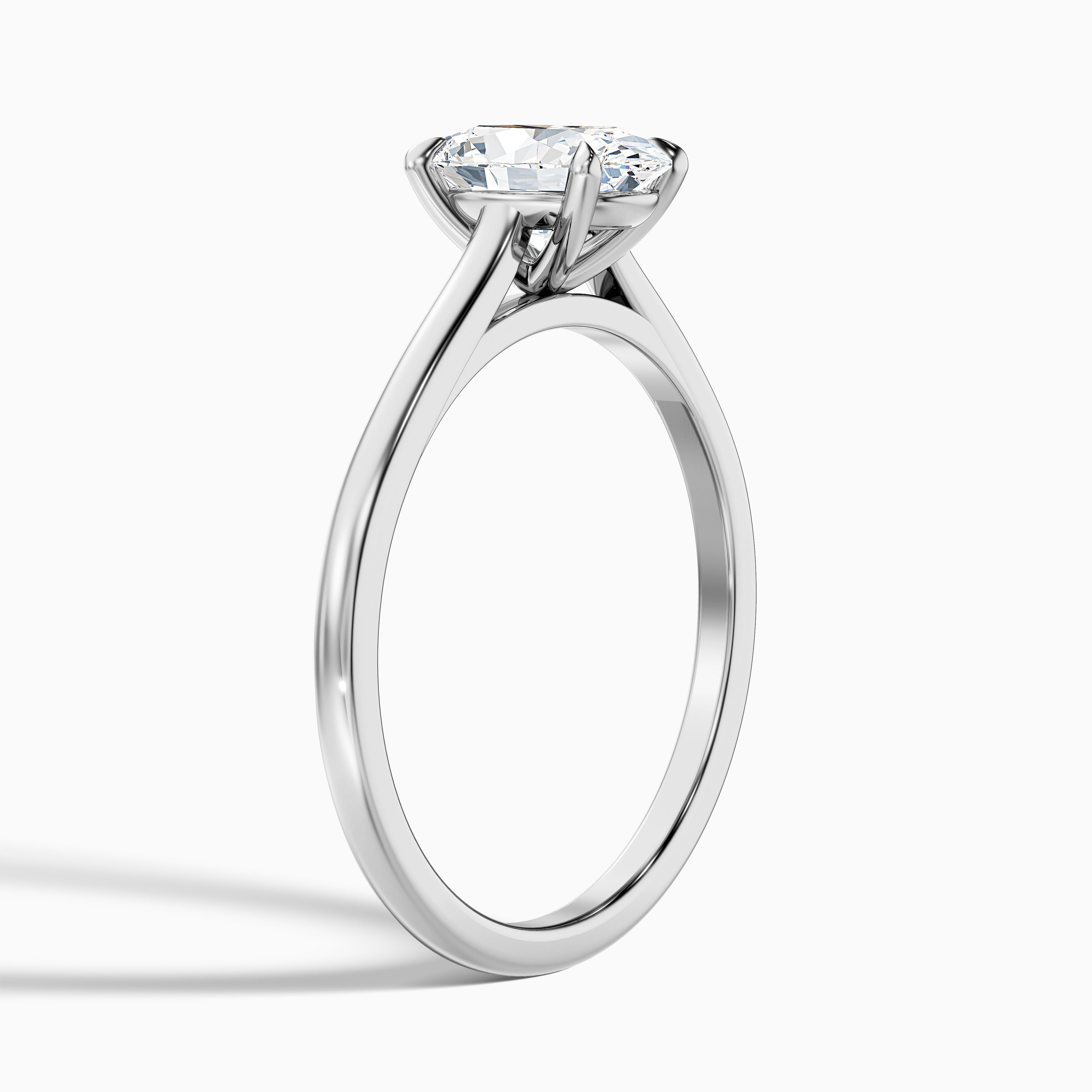 Love 5.5 Carat Oval Solitaire Moissanite Diamond Ring in 14k Yellow Gold
