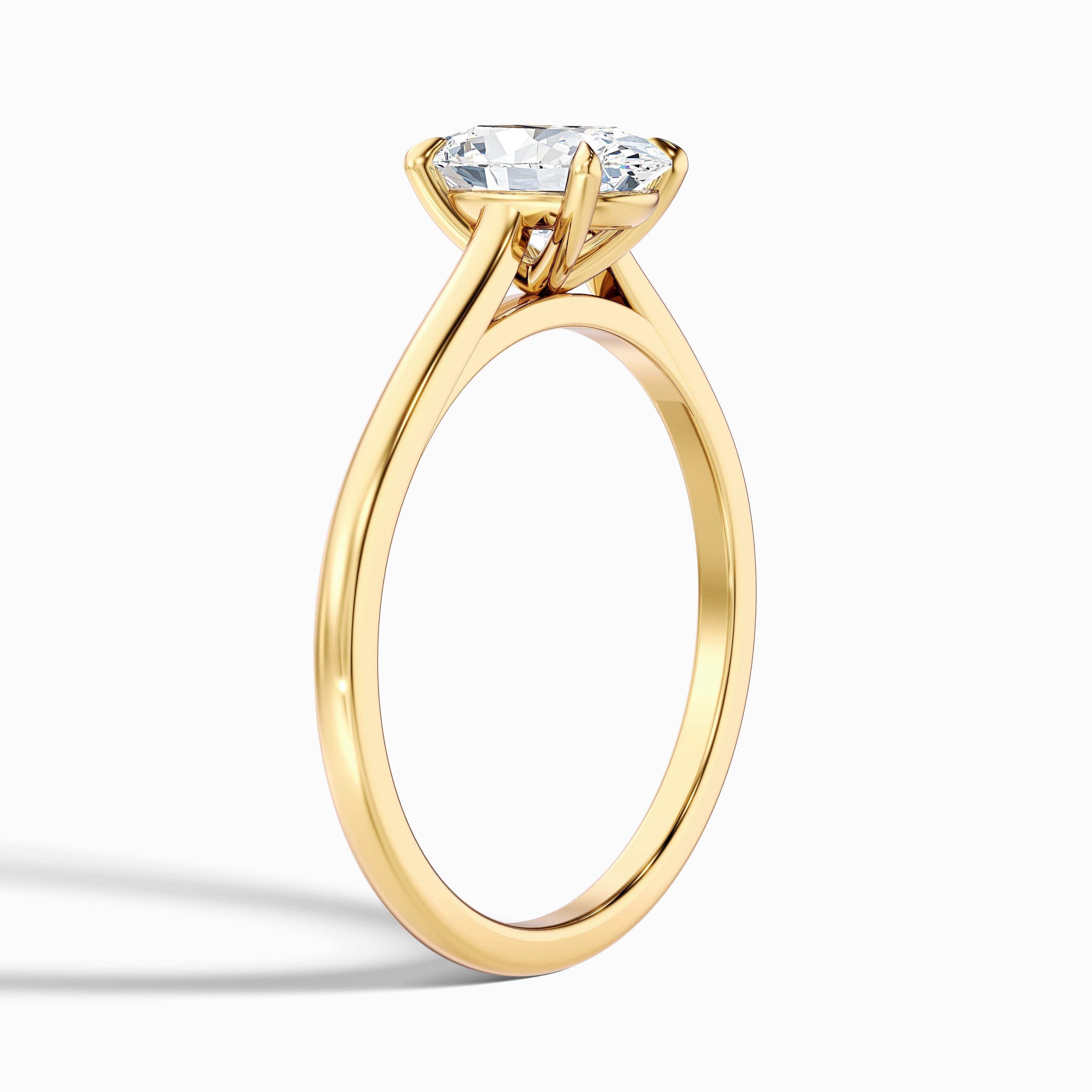 Love 5 Carat Oval Solitaire Moissanite Diamond Ring in 14k Rose Gold
