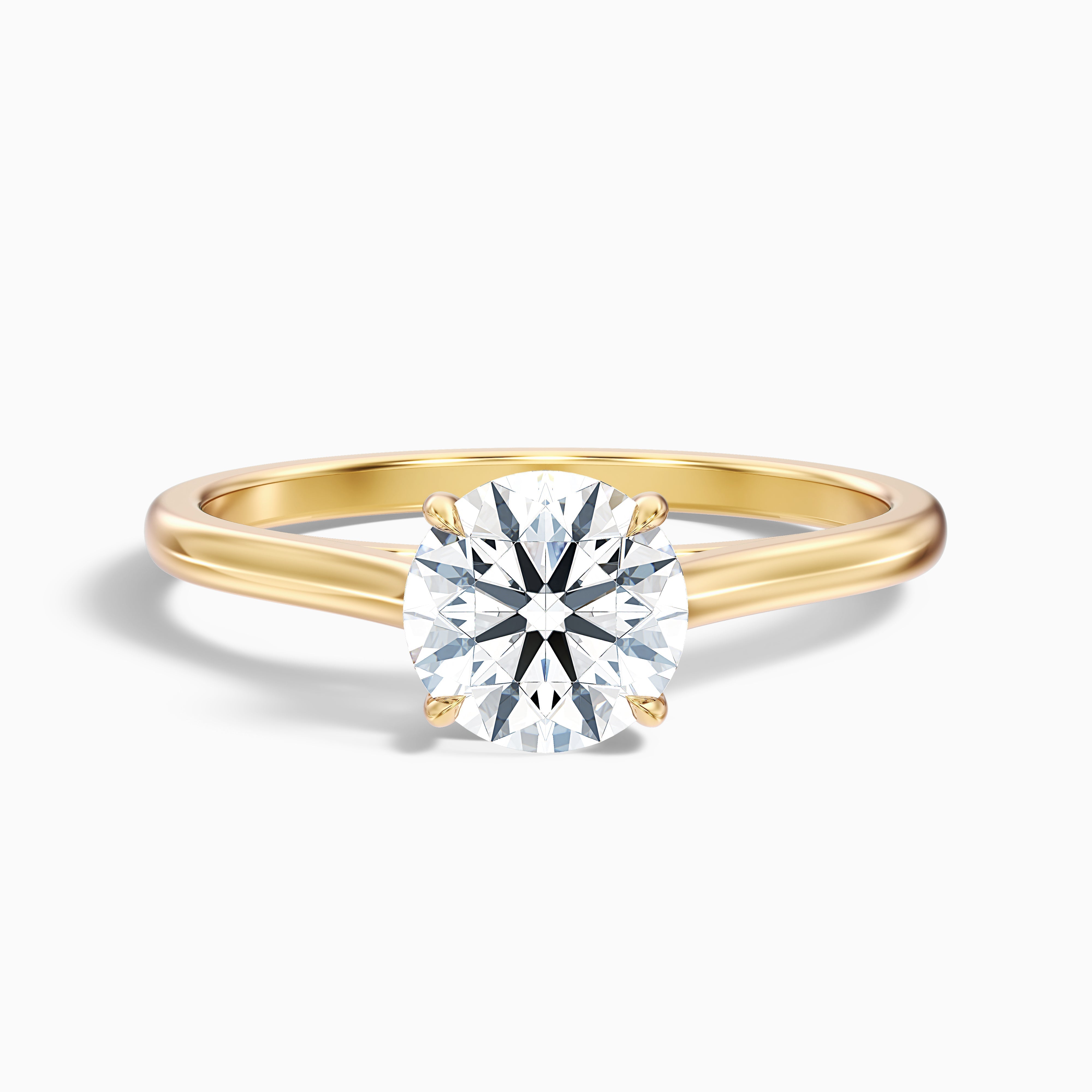 Lena 2 Carat Round Cut Solitaire Lab Grown Engagement Ring in 10k White Gold