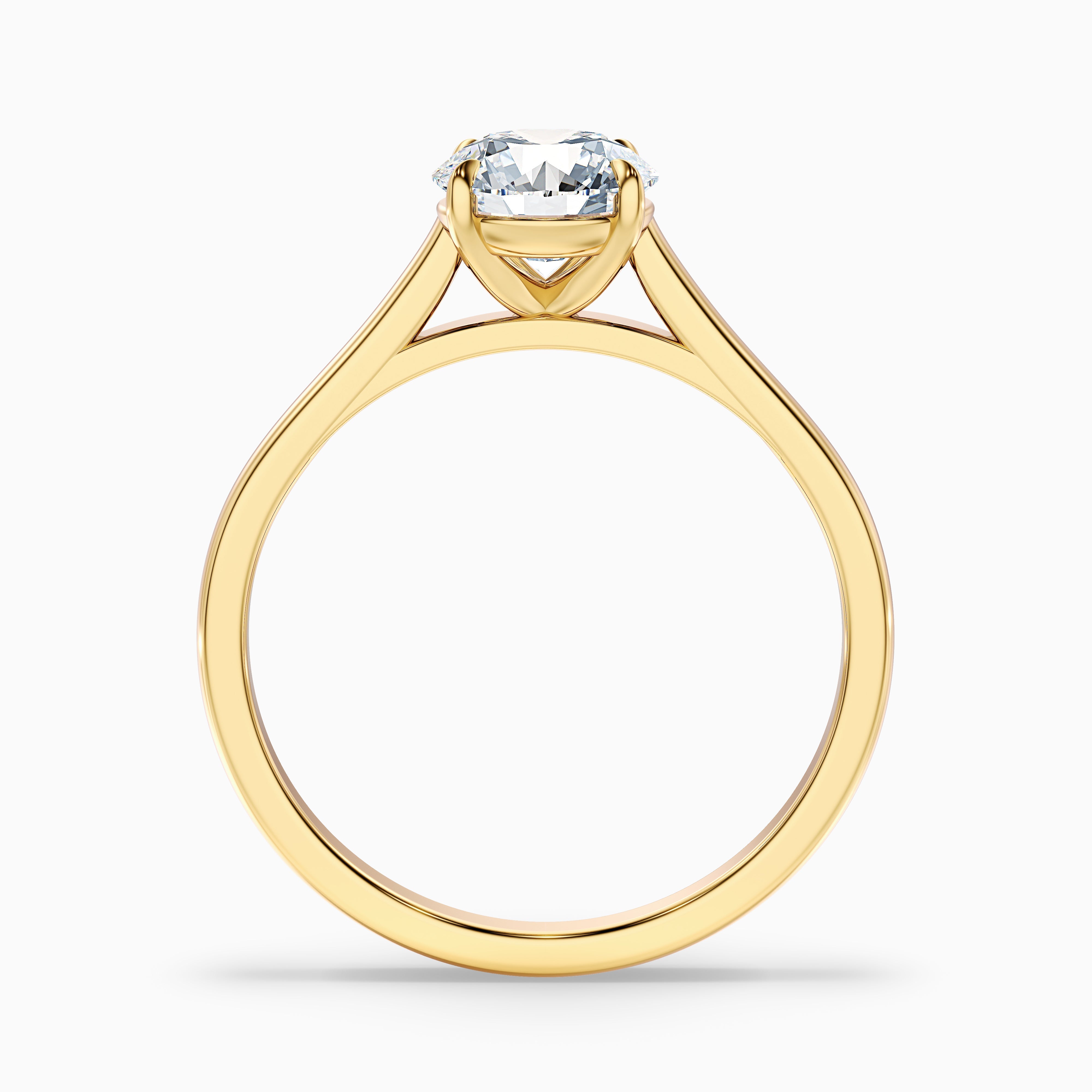 Anaya 1 Carat Round Cut Solitaire Moissanite Diamond Ring in 14k Rose Gold