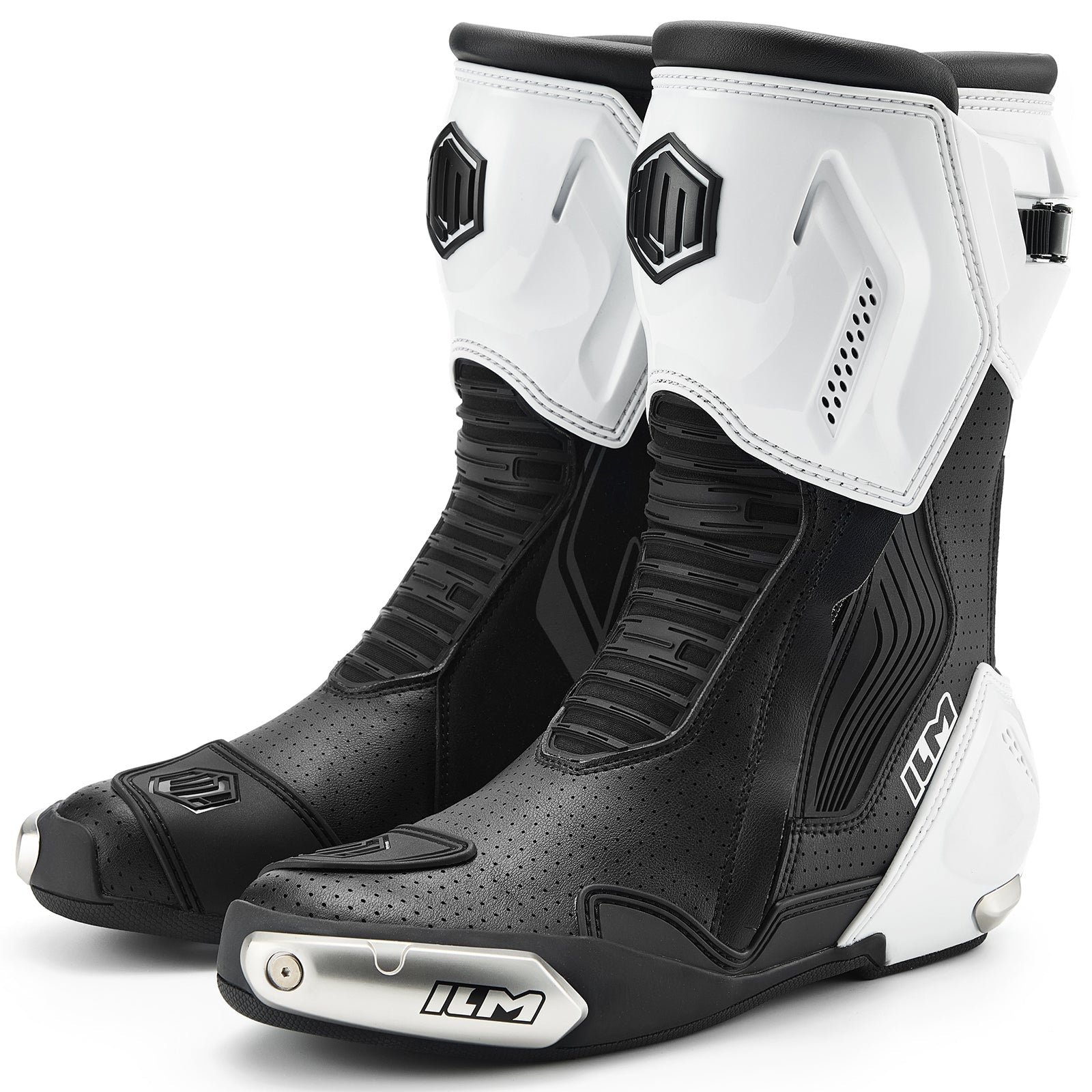 ILM Motorcycle Racing Boots Enhanced Ventilation Anti Slip Street Riding Sport Footwear CE Protective Gear Model BRC1
