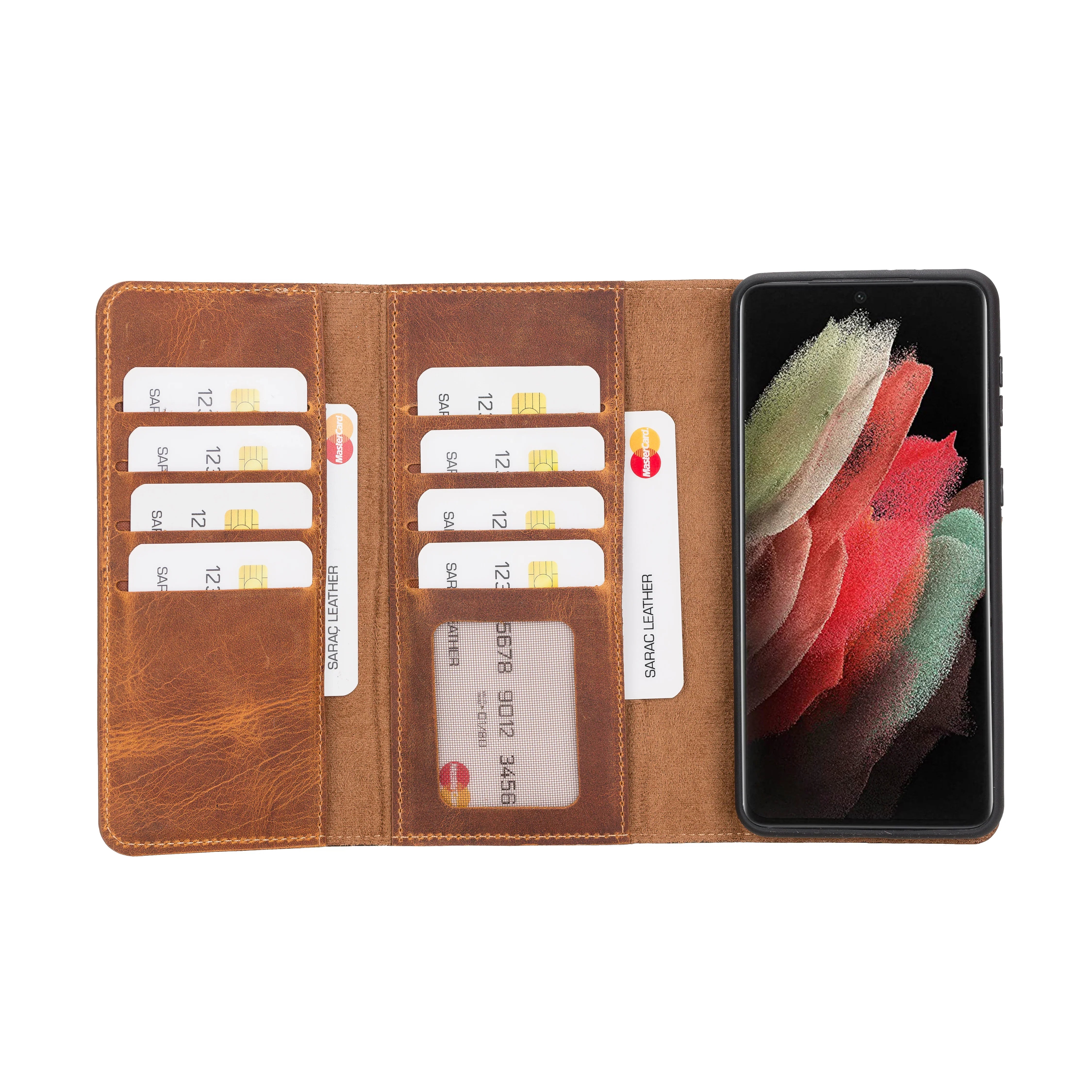 Samsung Galaxy S21 Plus Leather Wallet Case Detachable RFID – Santa