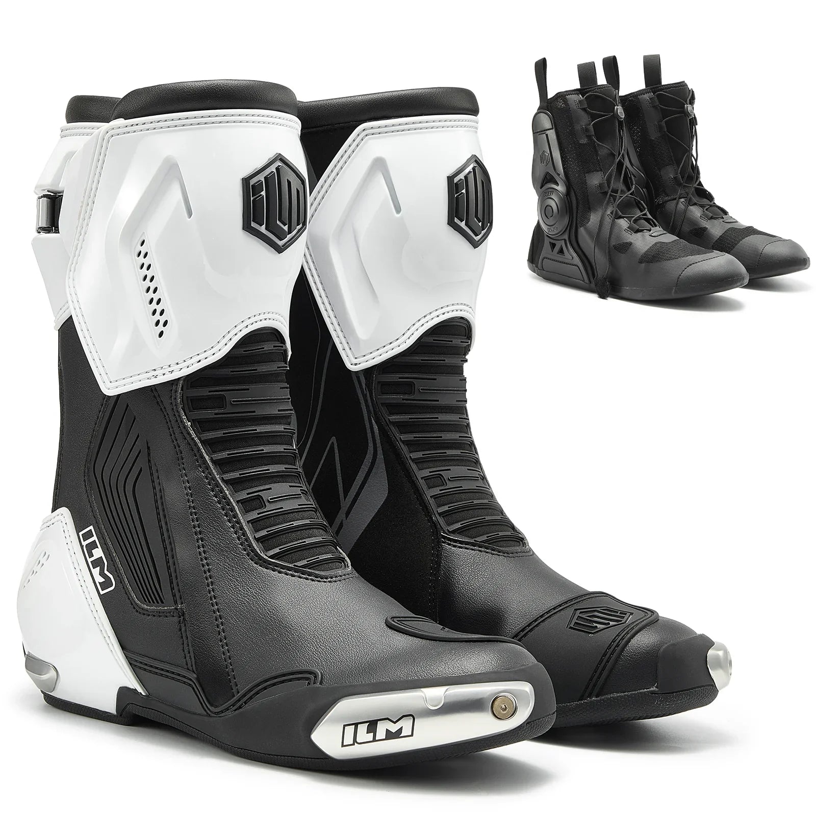 ILM Motorcycle Racing Boots Enhanced Ventilation Anti Slip Street Riding Sport Footwear CE Protective Gear Model BRC1