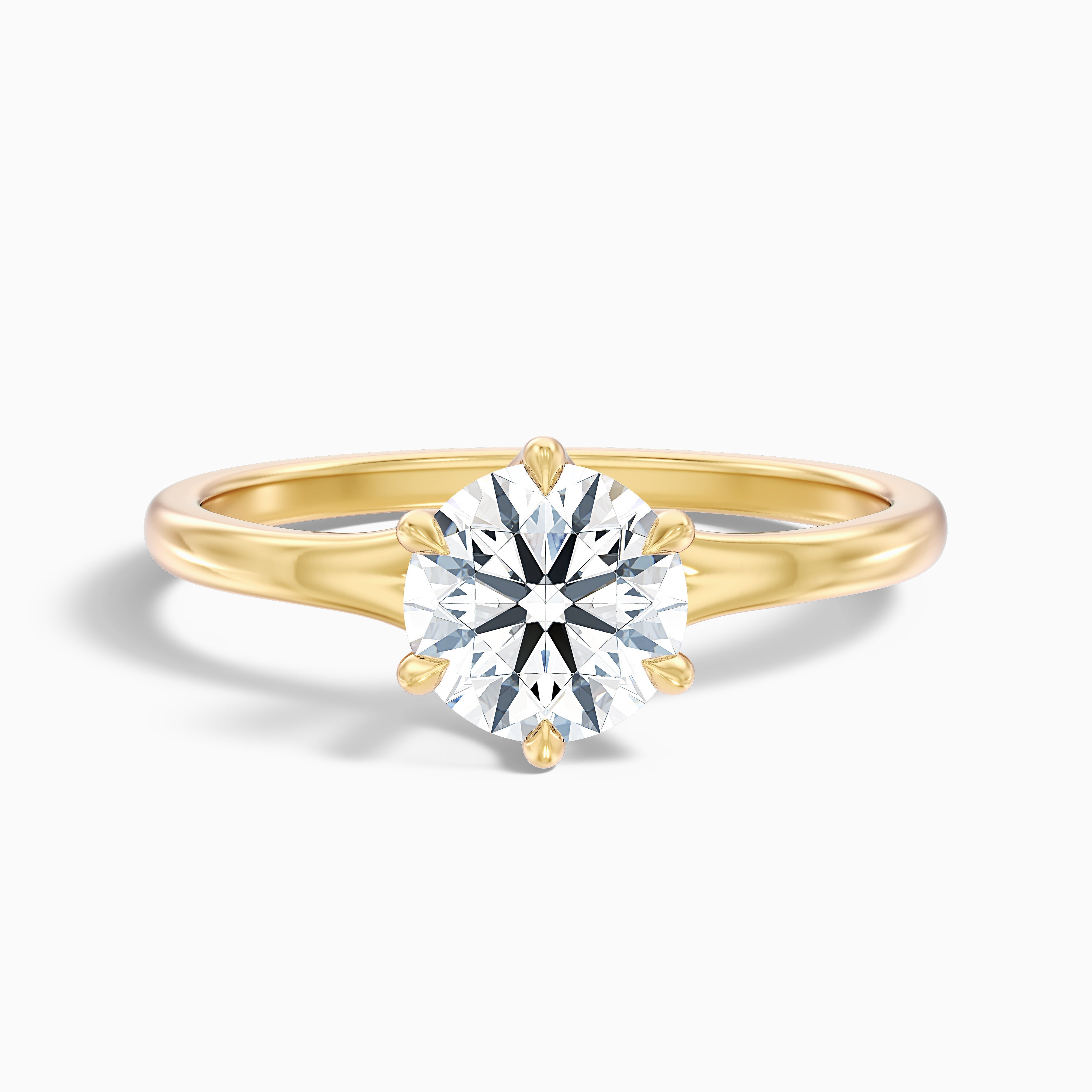 Gina 3.5 Carat Round Solitaire Lab Grown Engagement Ring in 14k Rose Gold