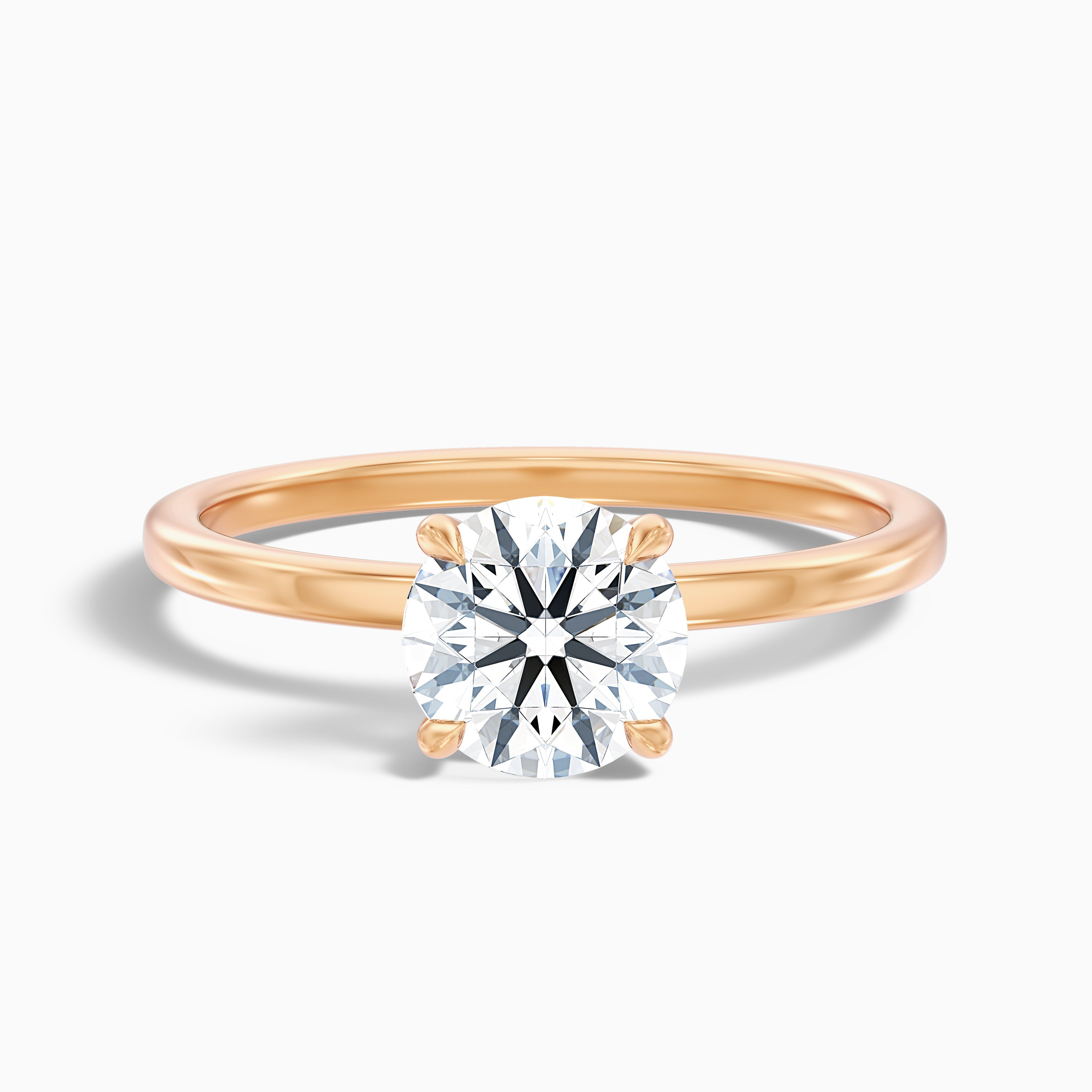 Grace 1 Carat Round Cut Solitaire Lab Grown Engagement Ring in 10k White Gold