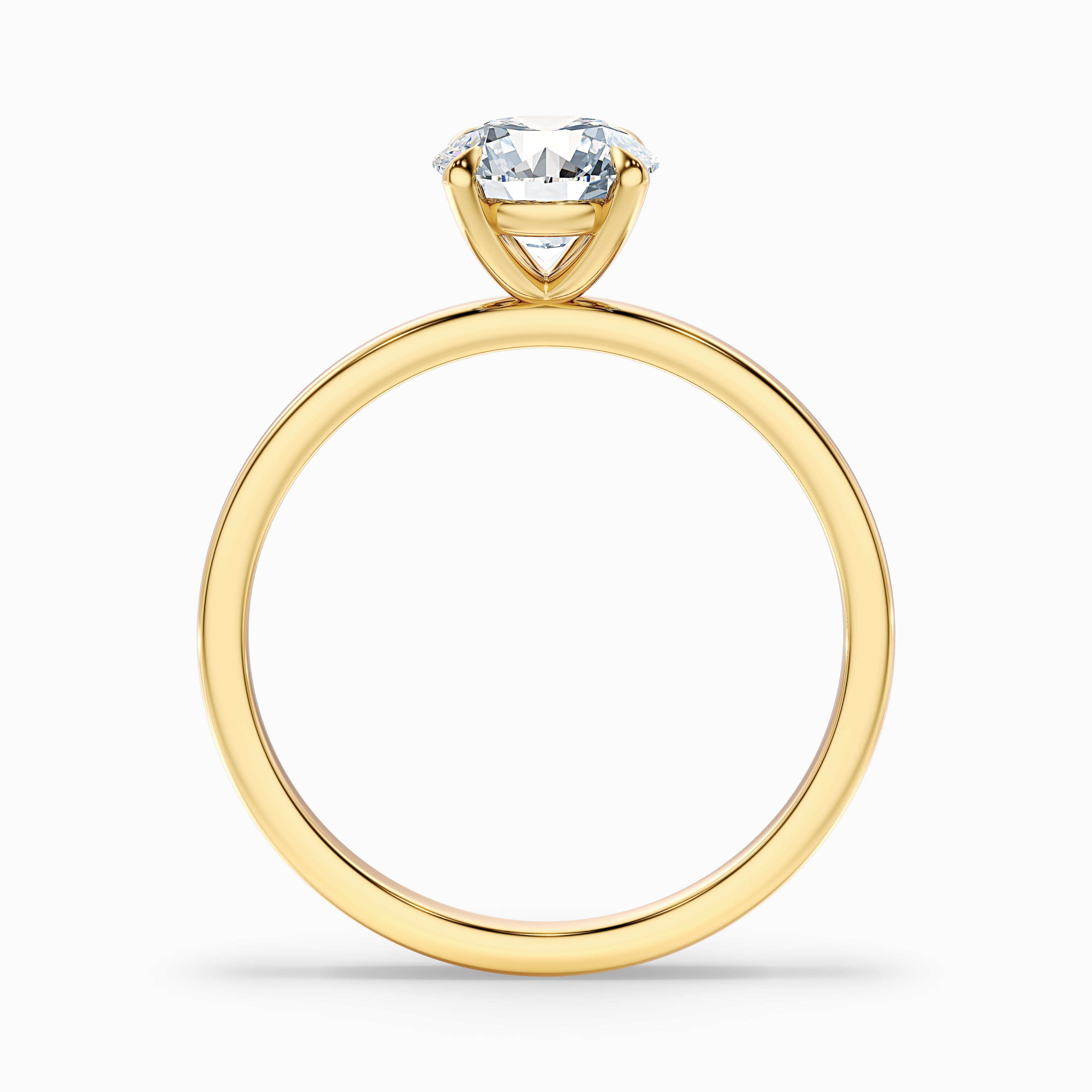Jany 4.5 Carat Round Cut Solitaire Moissanite Diamond Ring in Platinum