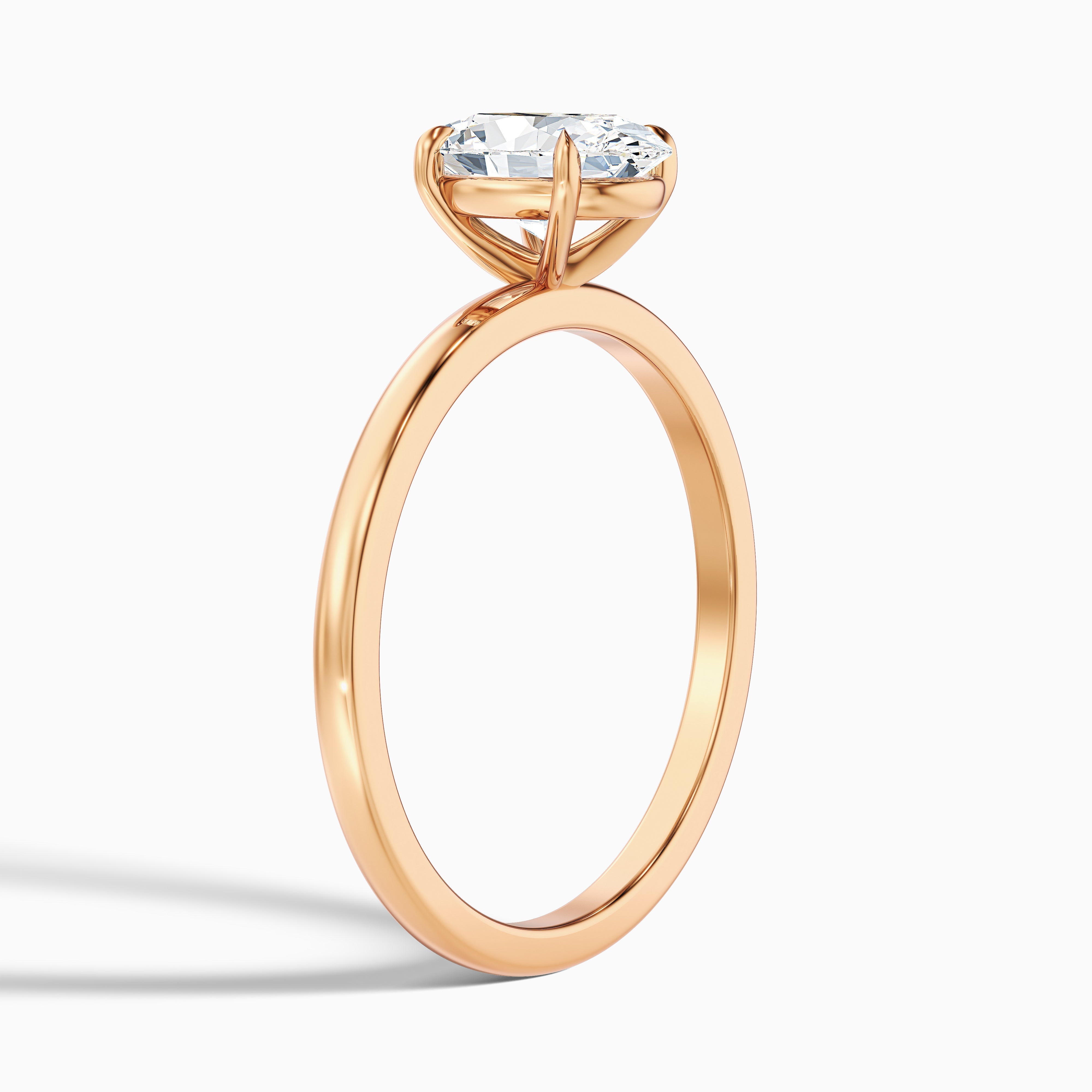 Jade 2.5 Carat Oval Cut Solitaire Moissanite Diamond Ring in Platinum